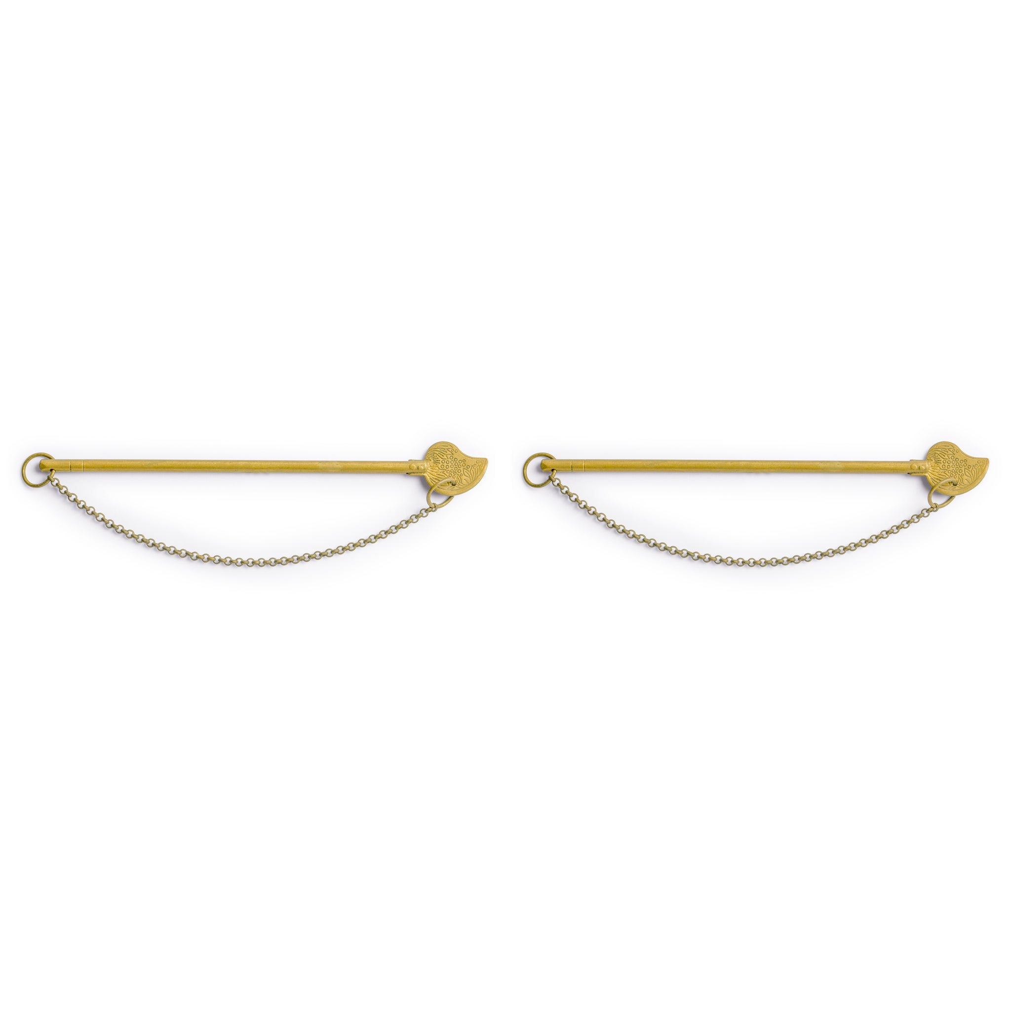 Bird Tail Brass Key with Chain 5.8" - Set of 2-Chinese Brass Hardware