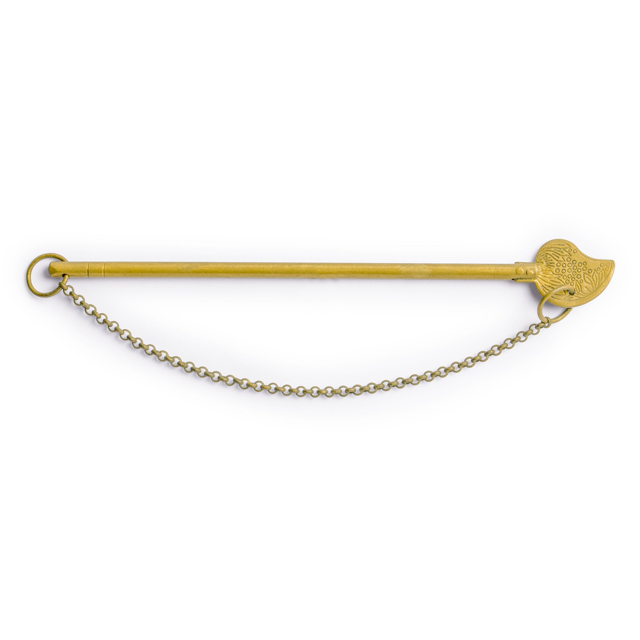 Bird Tail Brass Key with Chain 5.8" - Set of 2-Chinese Brass Hardware