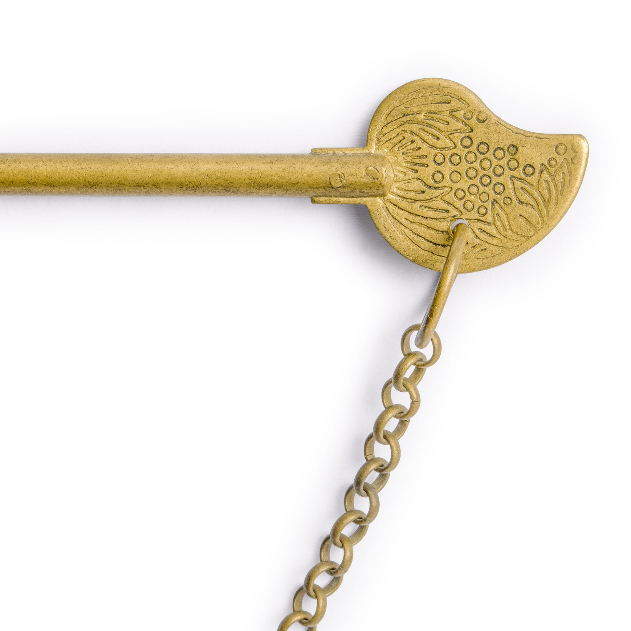 Bird Tail Key with Chain 4.6" - Set of 2-Chinese Brass Hardware