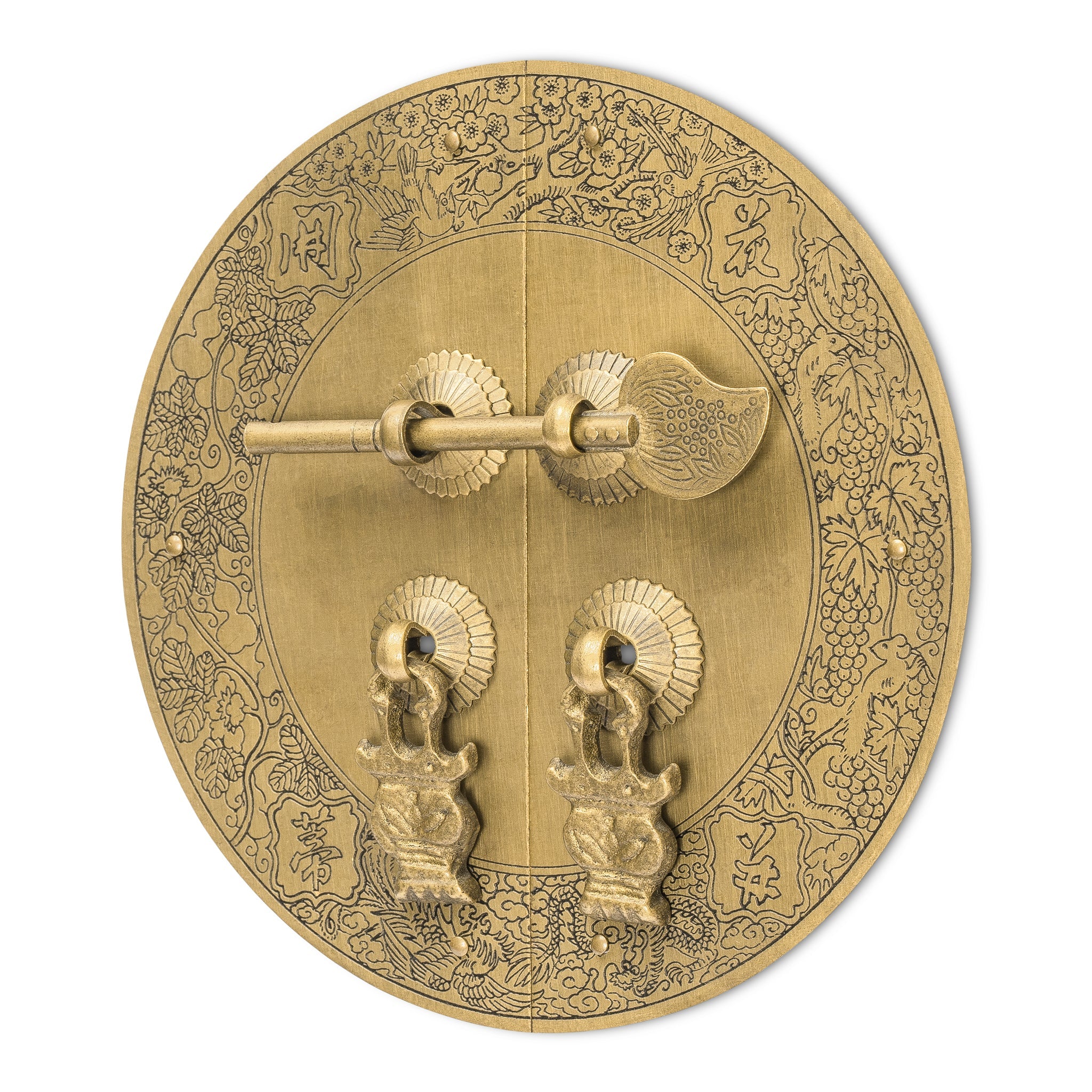 Bountiful Harvest Cabinet Face Plate 5.5"-Chinese Brass Hardware