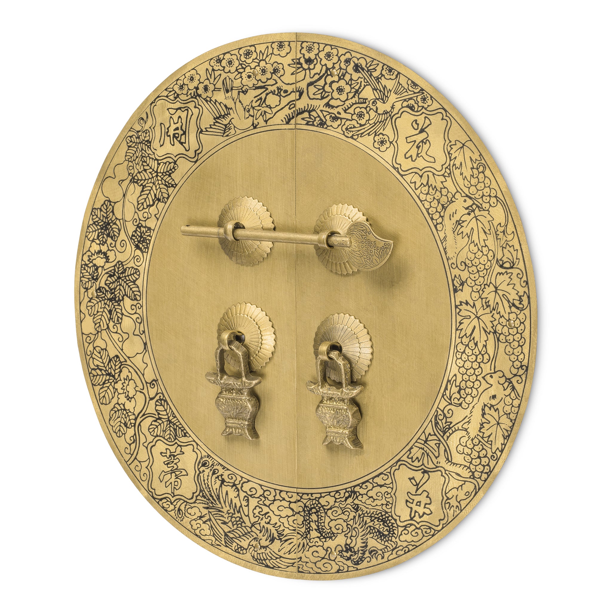 Bountiful Harvest Cabinet Face Plate 9-1/2"-Chinese Brass Hardware