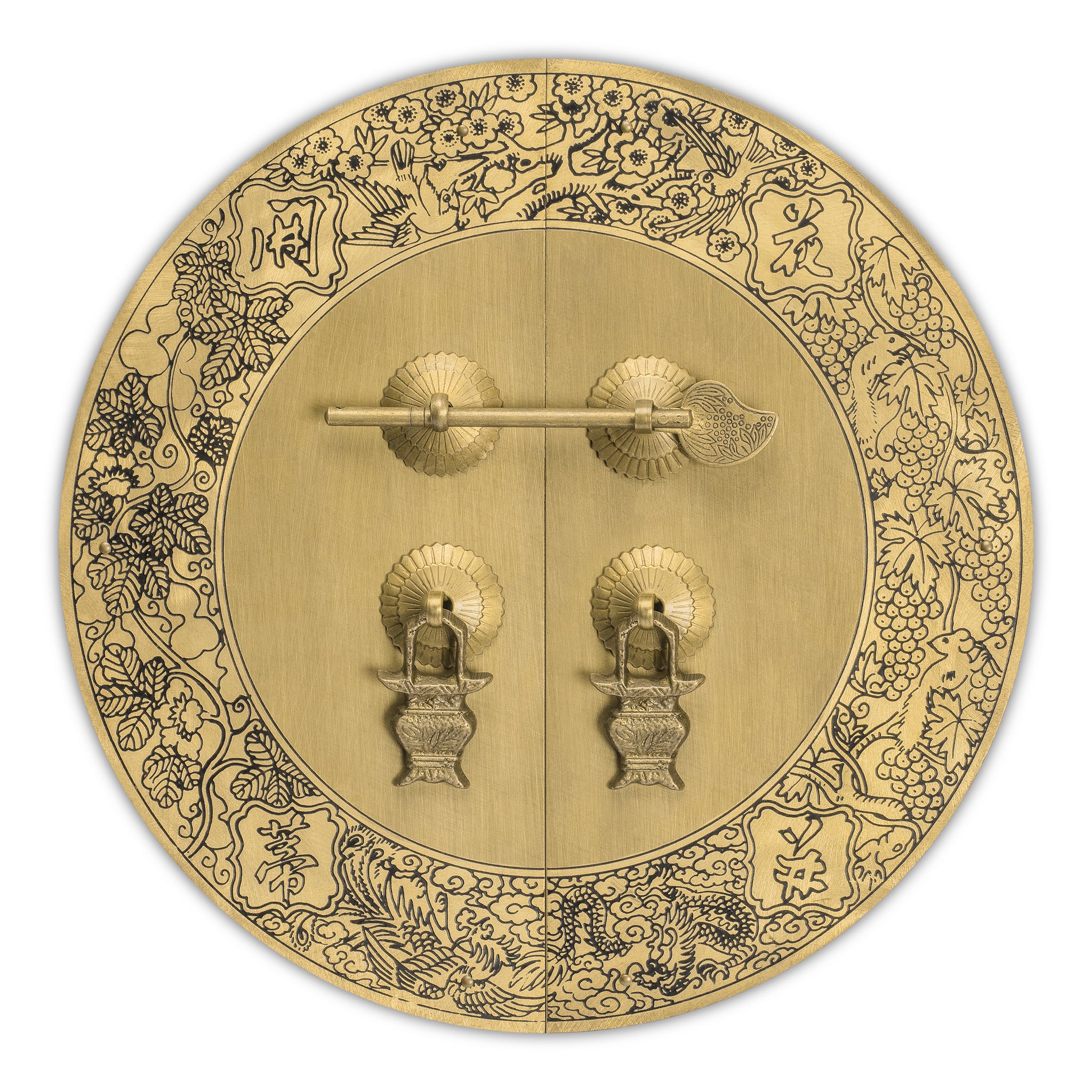 Bountiful Harvest Cabinet Face Plate 9-1/2"-Chinese Brass Hardware