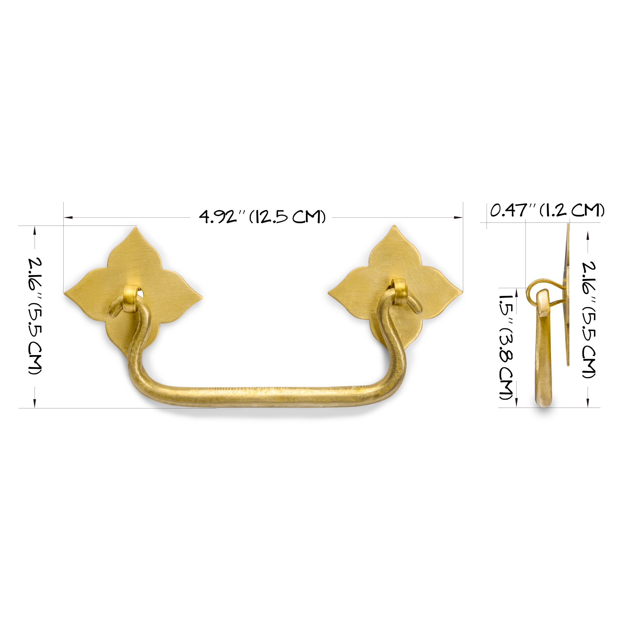 Bunchberry Pulls 3.2" - Set of 2-Chinese Brass Hardware