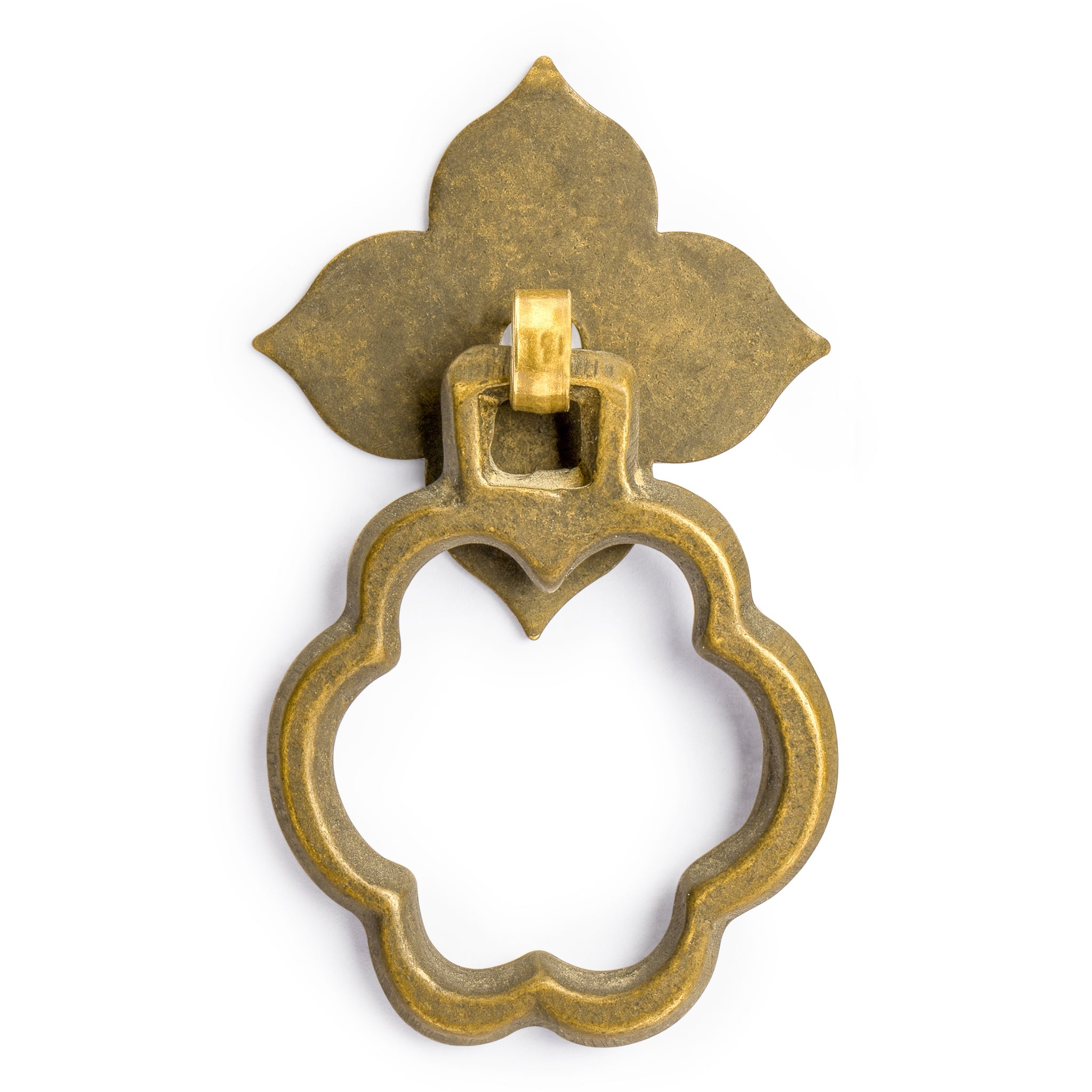 Bunchberry and Clover Flower Pulls 2" - Set of 2-Chinese Brass Hardware