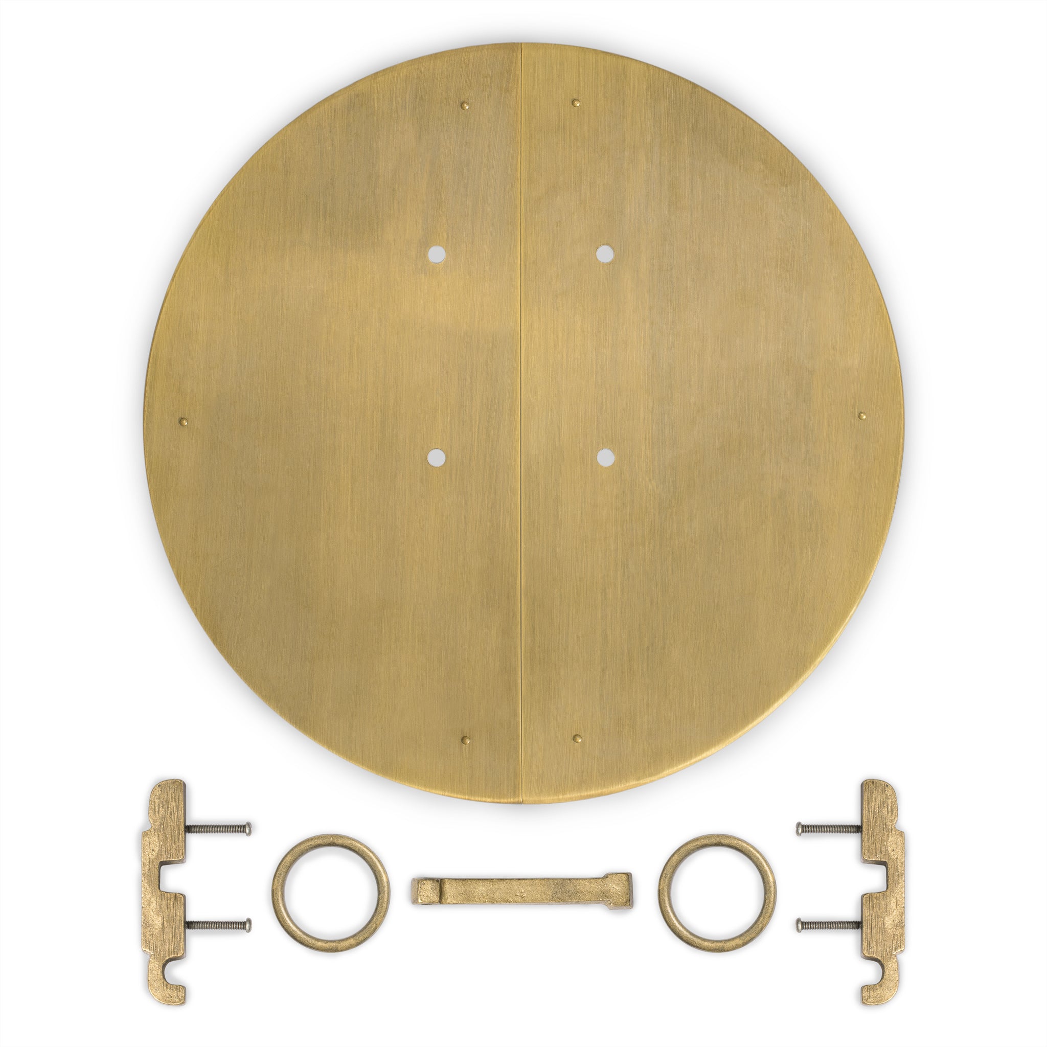 Button and Zipper Cabinet Face Plate 12.5"-Chinese Brass Hardware