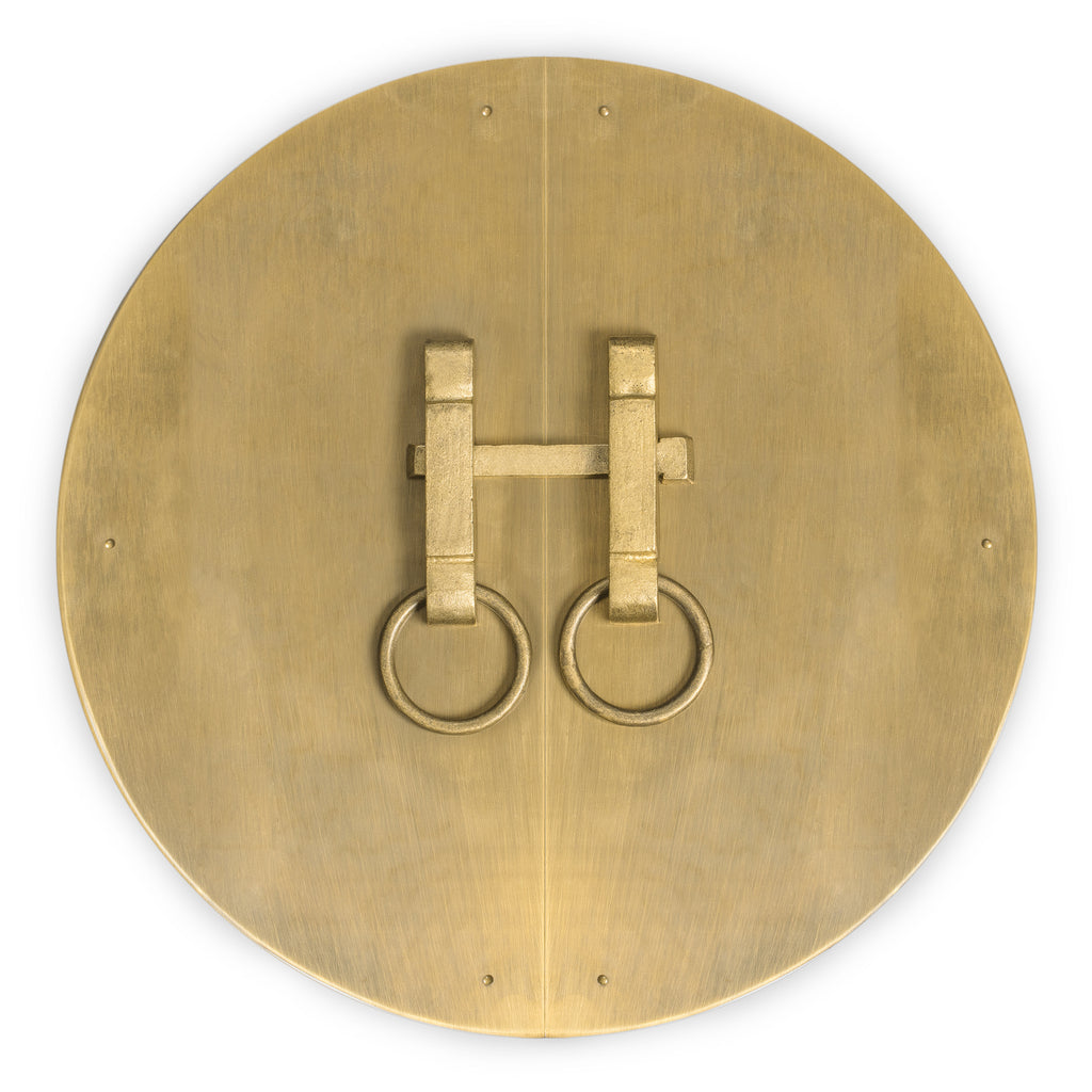 Button and Zipper Cabinet Face Plate 12.5"-Chinese Brass Hardware