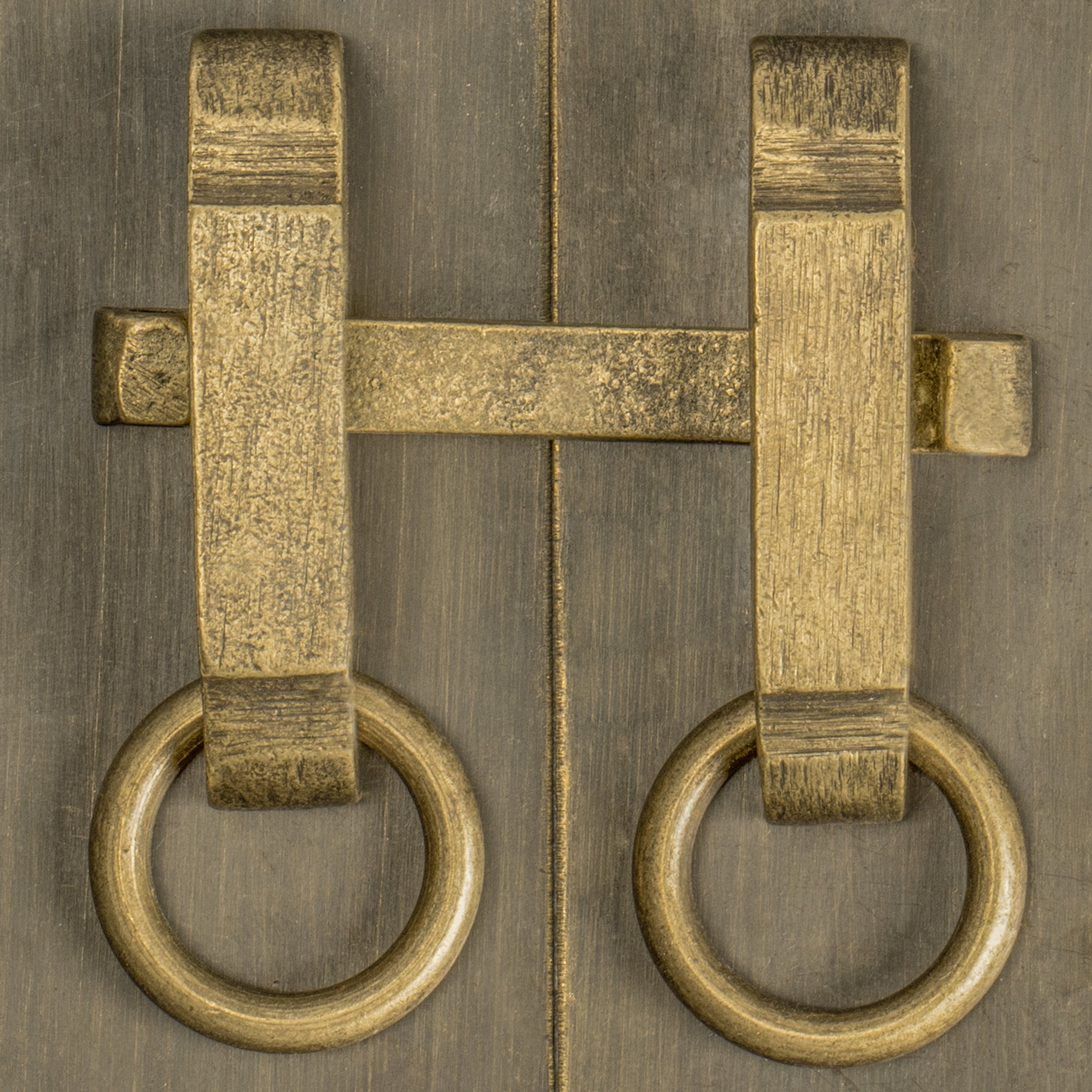 Button and Zipper Cabinet Face Plate 6.3"-Chinese Brass Hardware