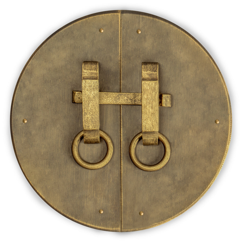 Button and Zipper Cabinet Face Plate 6.3"-Chinese Brass Hardware