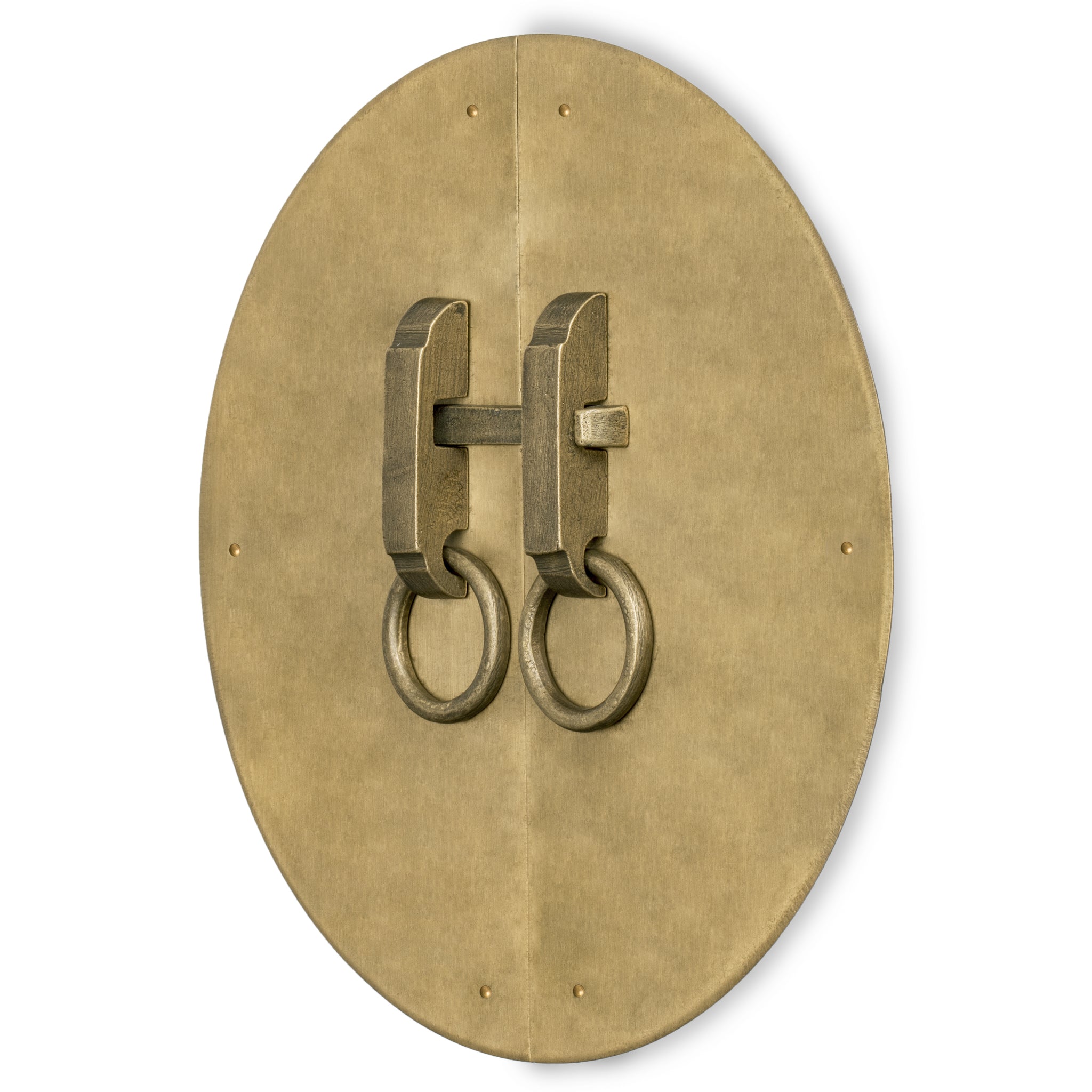 Button and Zipper Cabinet Face Plate 9-1/2"-Chinese Brass Hardware