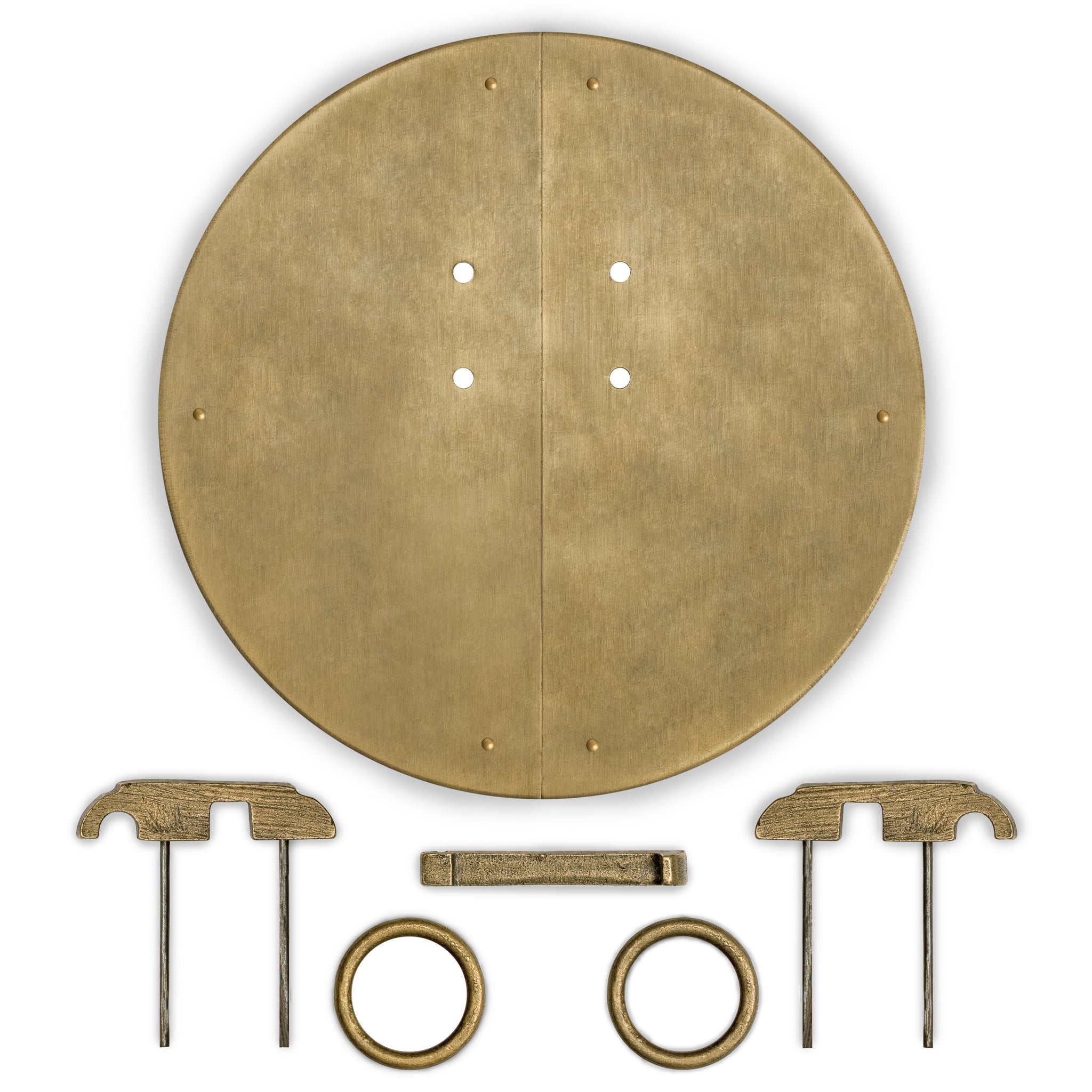 Button and Zipper Cabinet Face Plate 9-1/2"-Chinese Brass Hardware