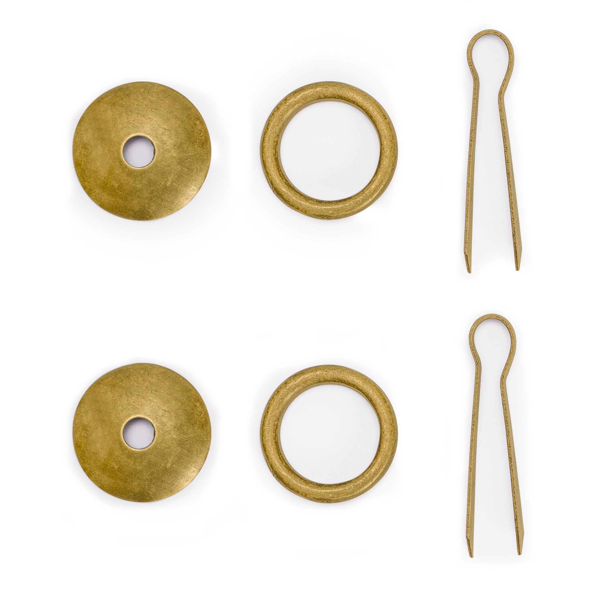 Chinese Medicine Cabinet Pulls 1.6" - Set of 2-Chinese Brass Hardware