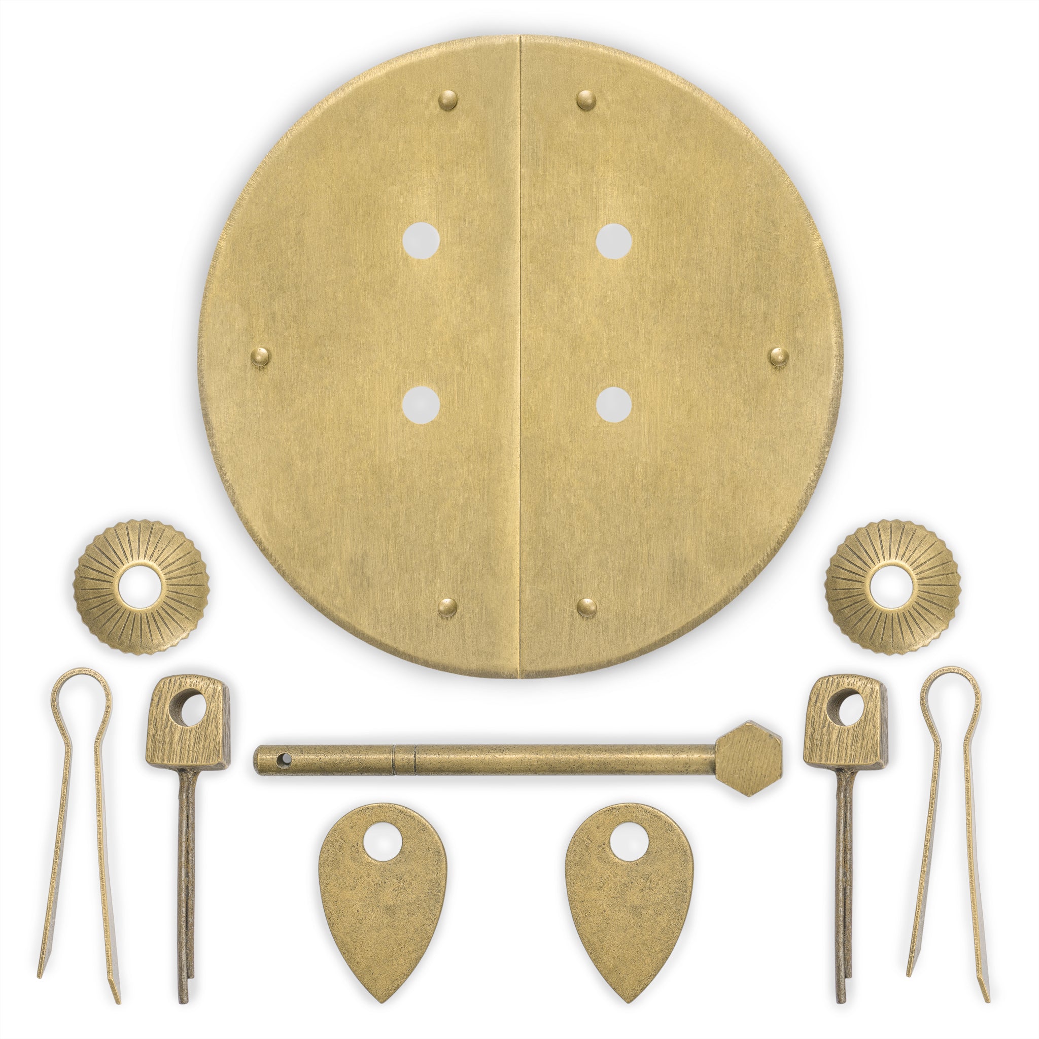 Classic Round Cabinet Face Plate 4"-Chinese Brass Hardware
