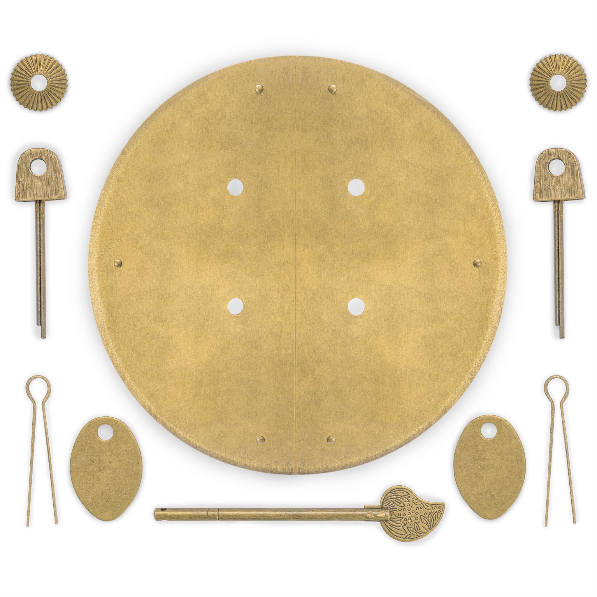 Classic Round Cabinet Face Plate 6.2"-Chinese Brass Hardware
