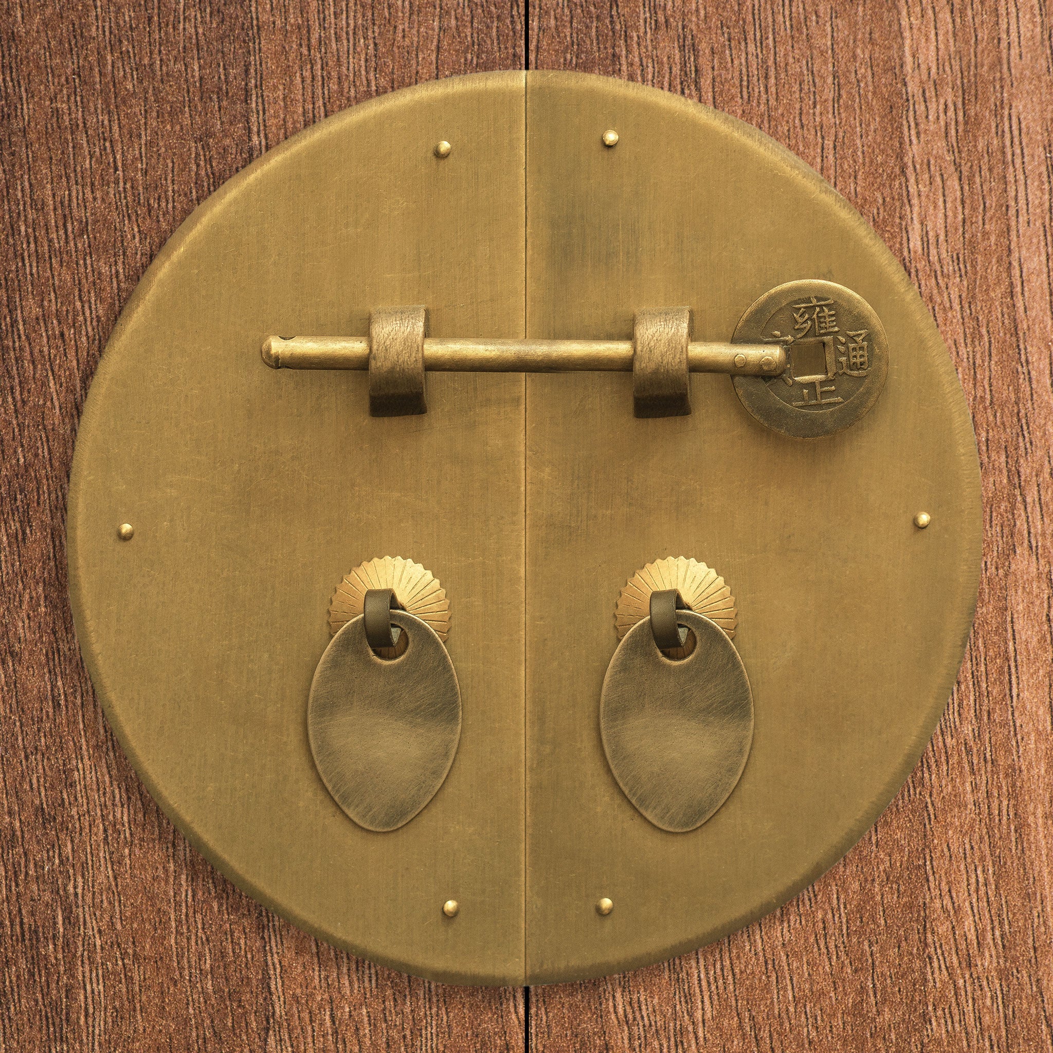 Coin Key Pins 4.2" - Set of 2-Chinese Brass Hardware