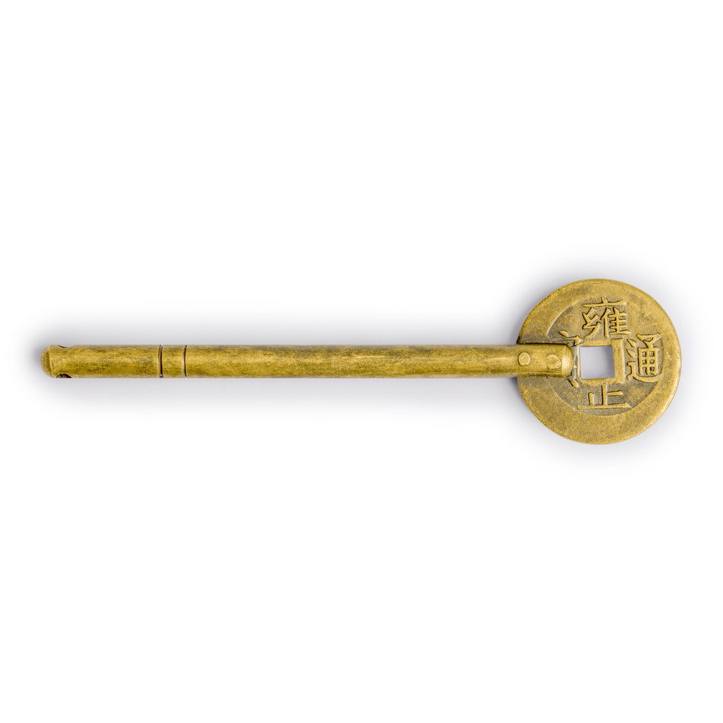Coin Key Pins 4.2" - Set of 2-Chinese Brass Hardware