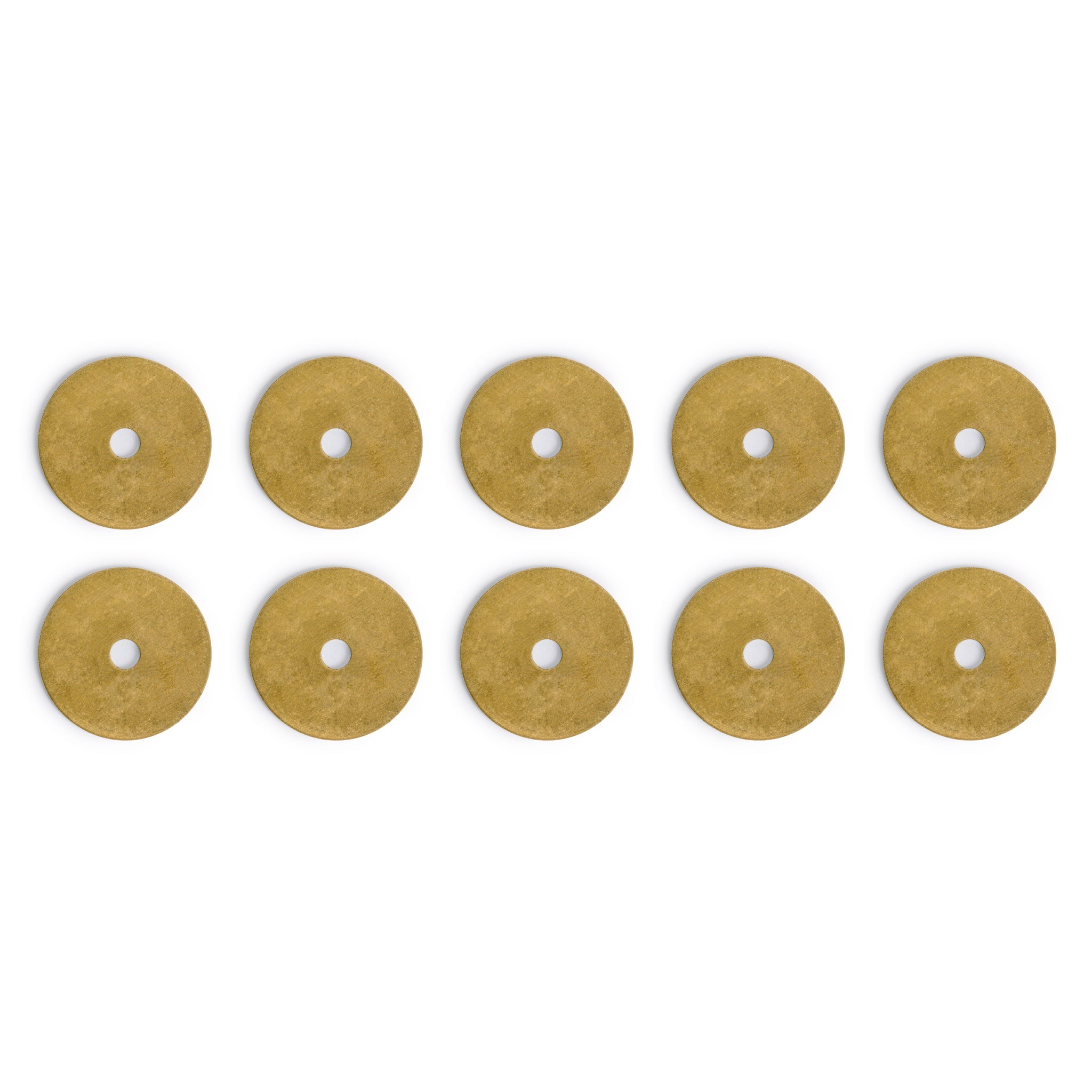 Decorative Round Washers Brass Hardware 1.4" - Set of 10-Chinese Brass Hardware