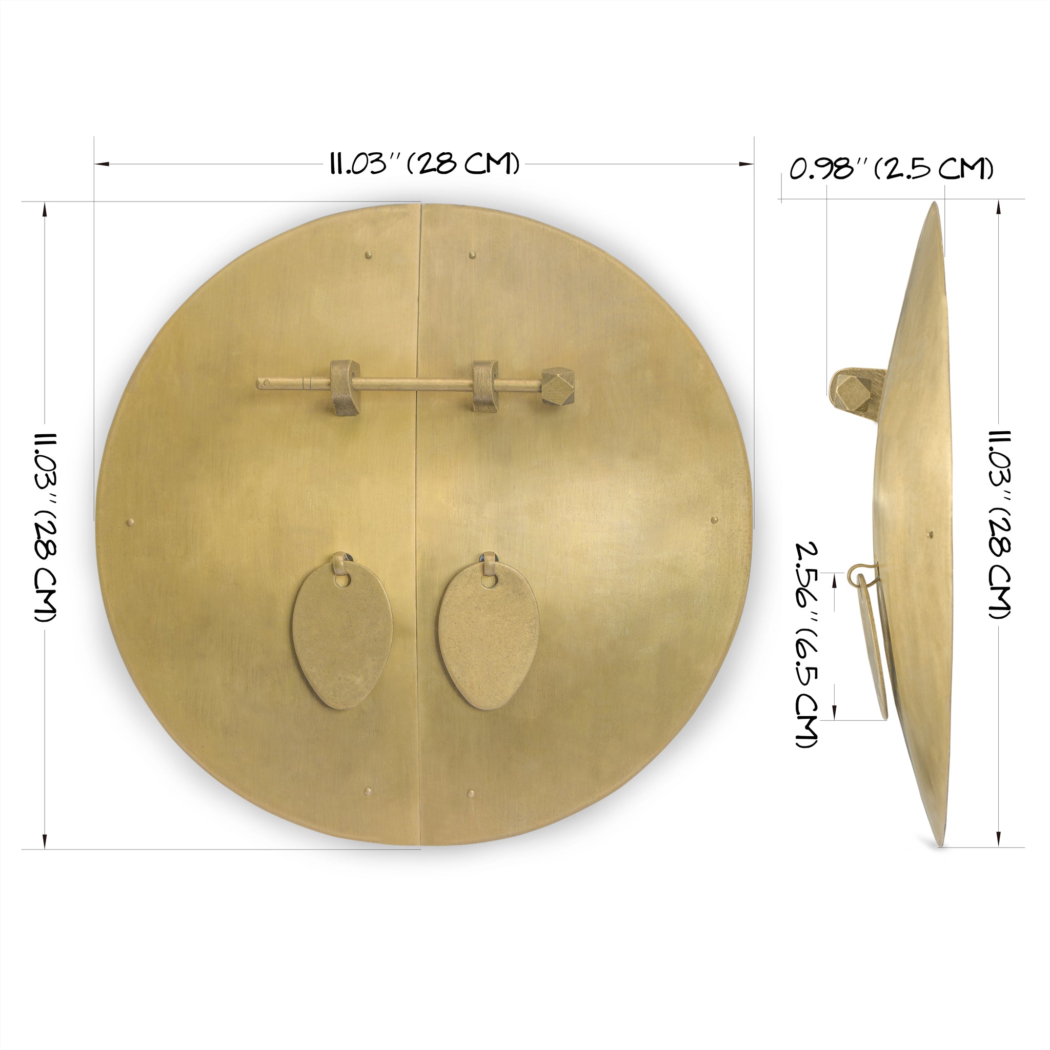 Fat Cabinet Face Plate 11"-Chinese Brass Hardware