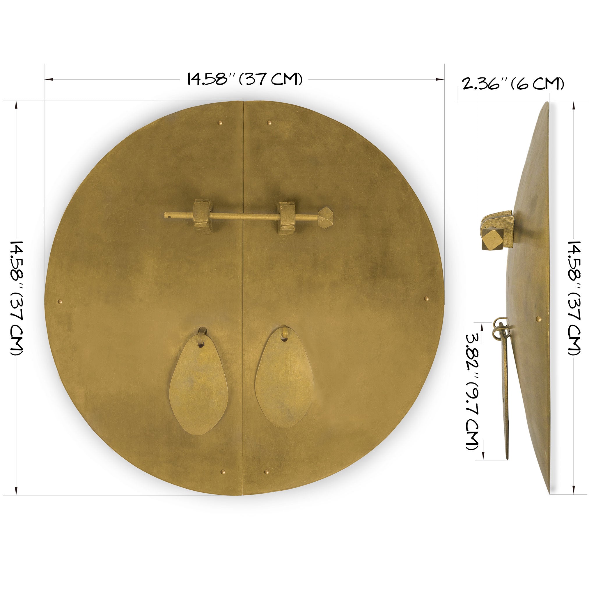 Fat Cabinet Face Plate 14.6"-Chinese Brass Hardware