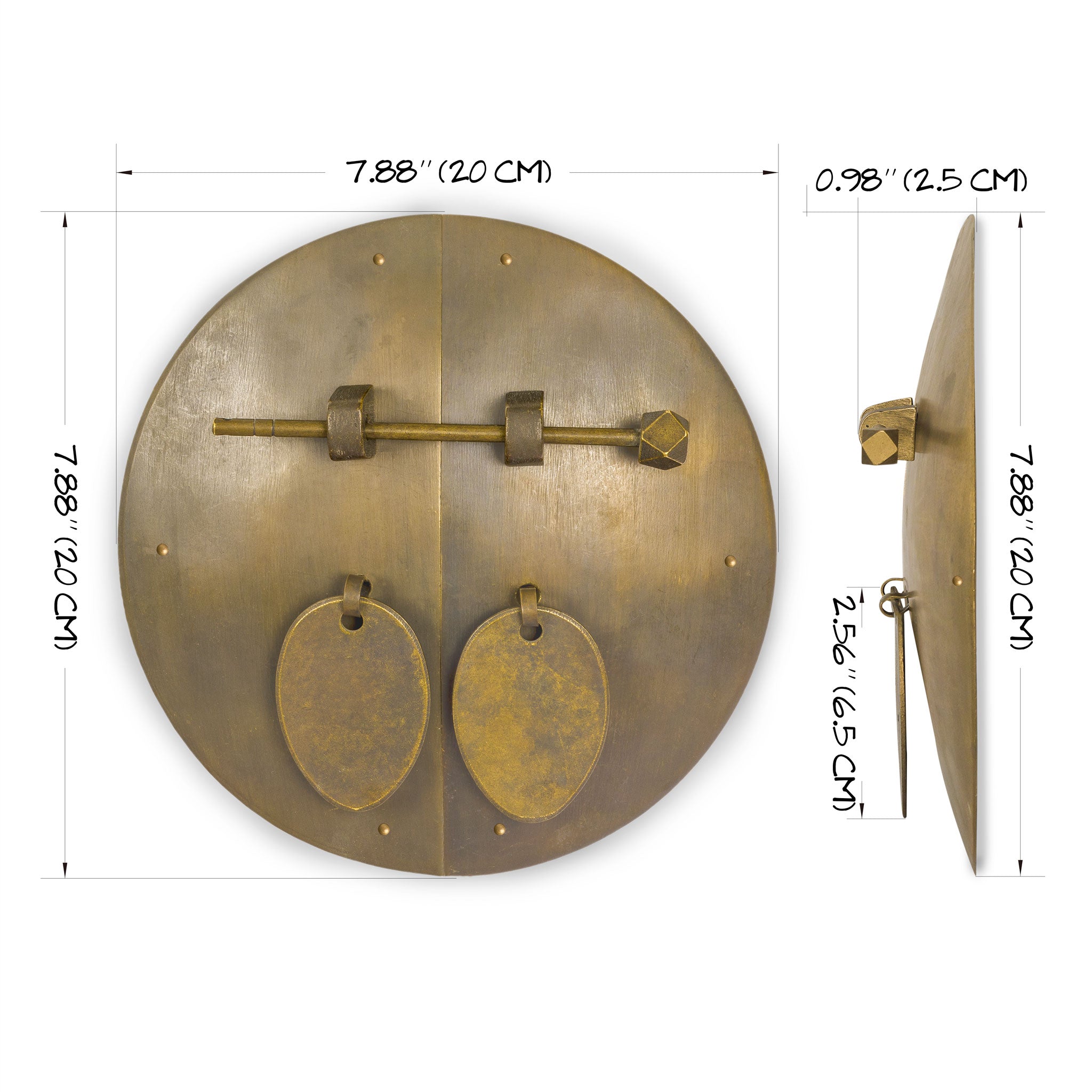 Fat Cabinet Face Plate 7.9"-Chinese Brass Hardware