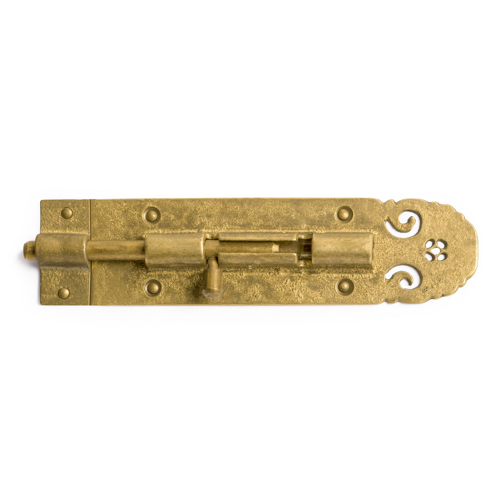 Traditional Chinese Brass Door Chest Cabinet Hardware Key Lock, 3.4