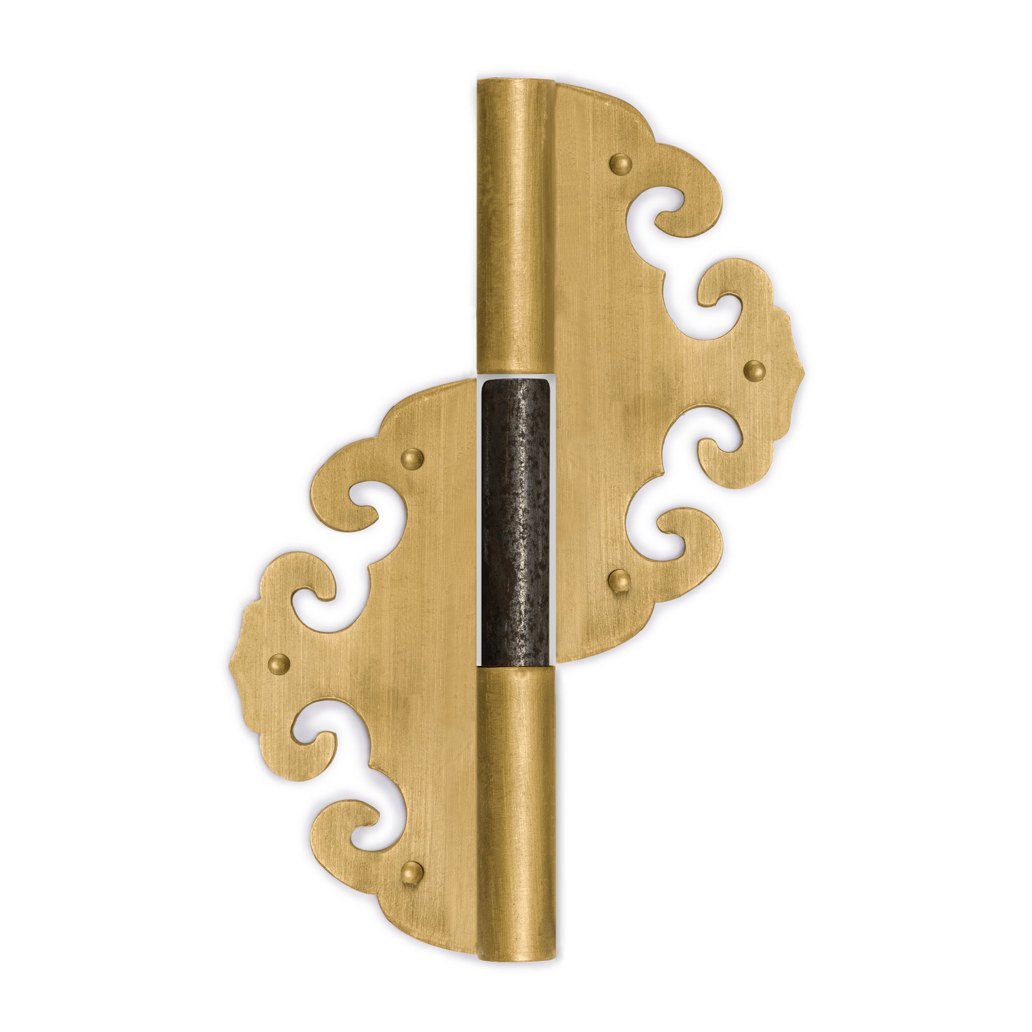 Four Flowers Hinges 3.1" x 3.1" - Set of 2-Chinese Brass Hardware