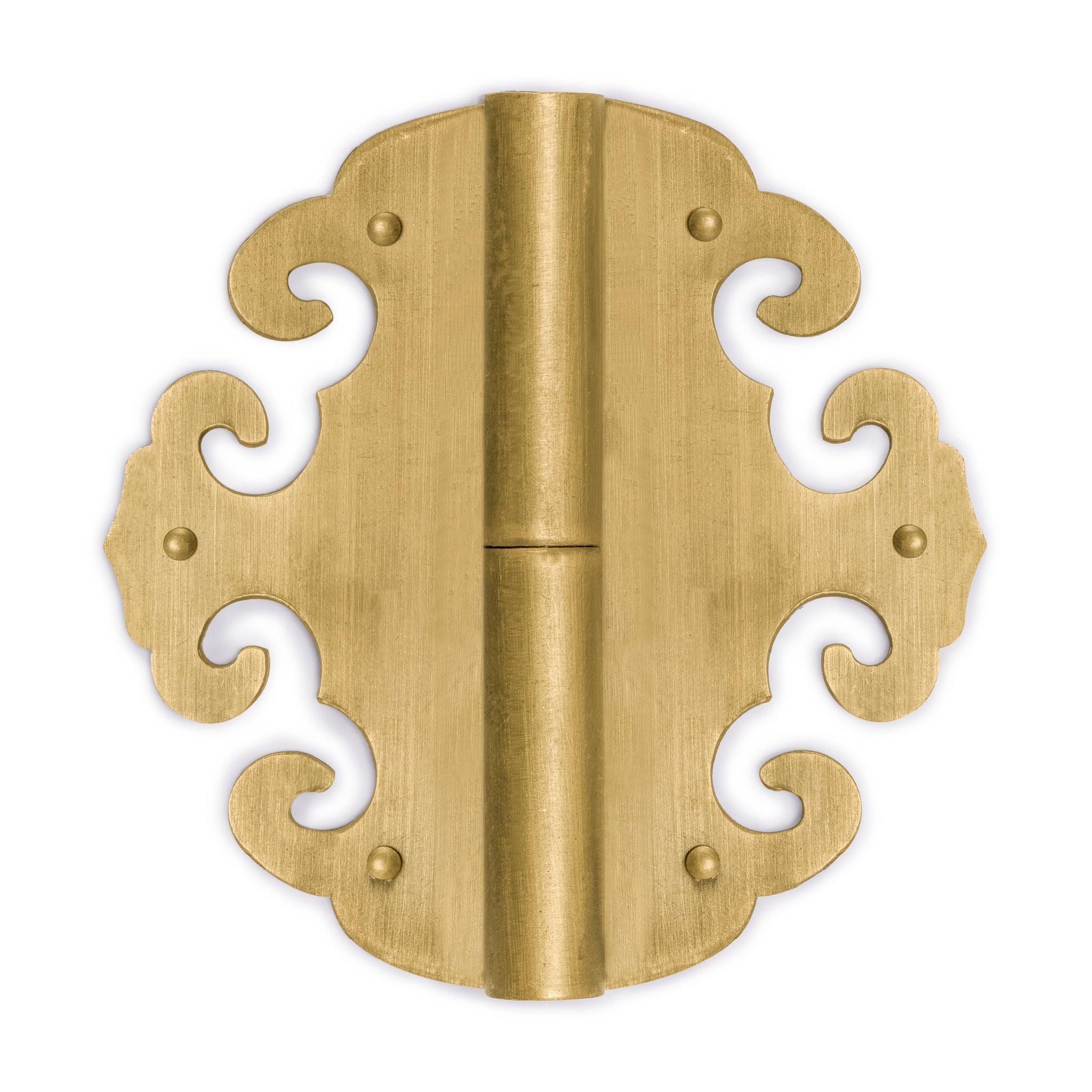 Four Flowers Hinges 3.1" x 3.1" - Set of 2-Chinese Brass Hardware