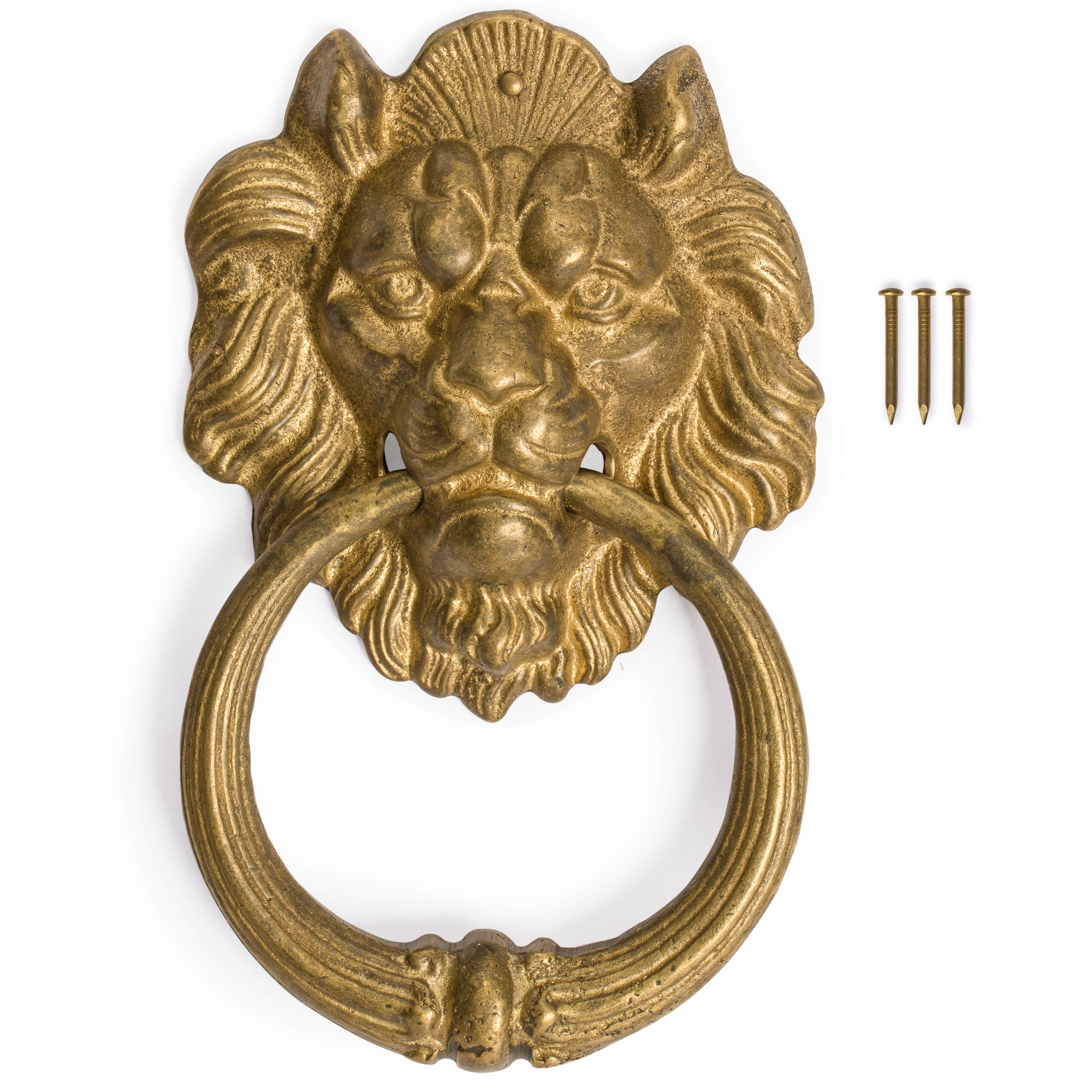 Frowning Lion Pull 7.1"-Chinese Brass Hardware