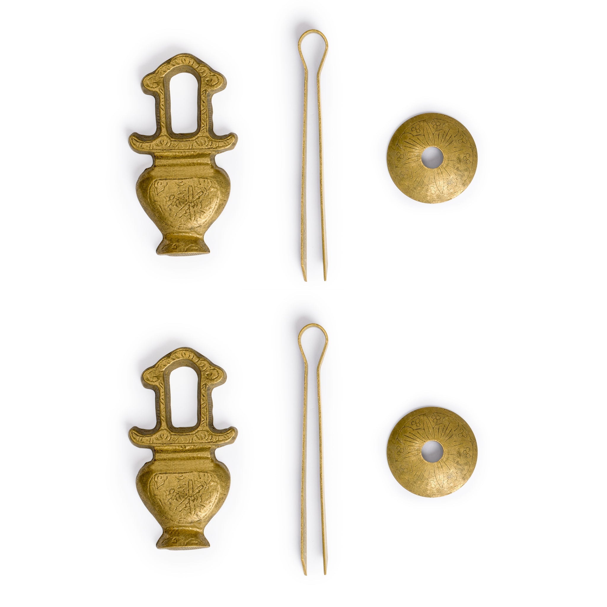 Golden Furnace Pulls 3" - Set of 2-Chinese Brass Hardware