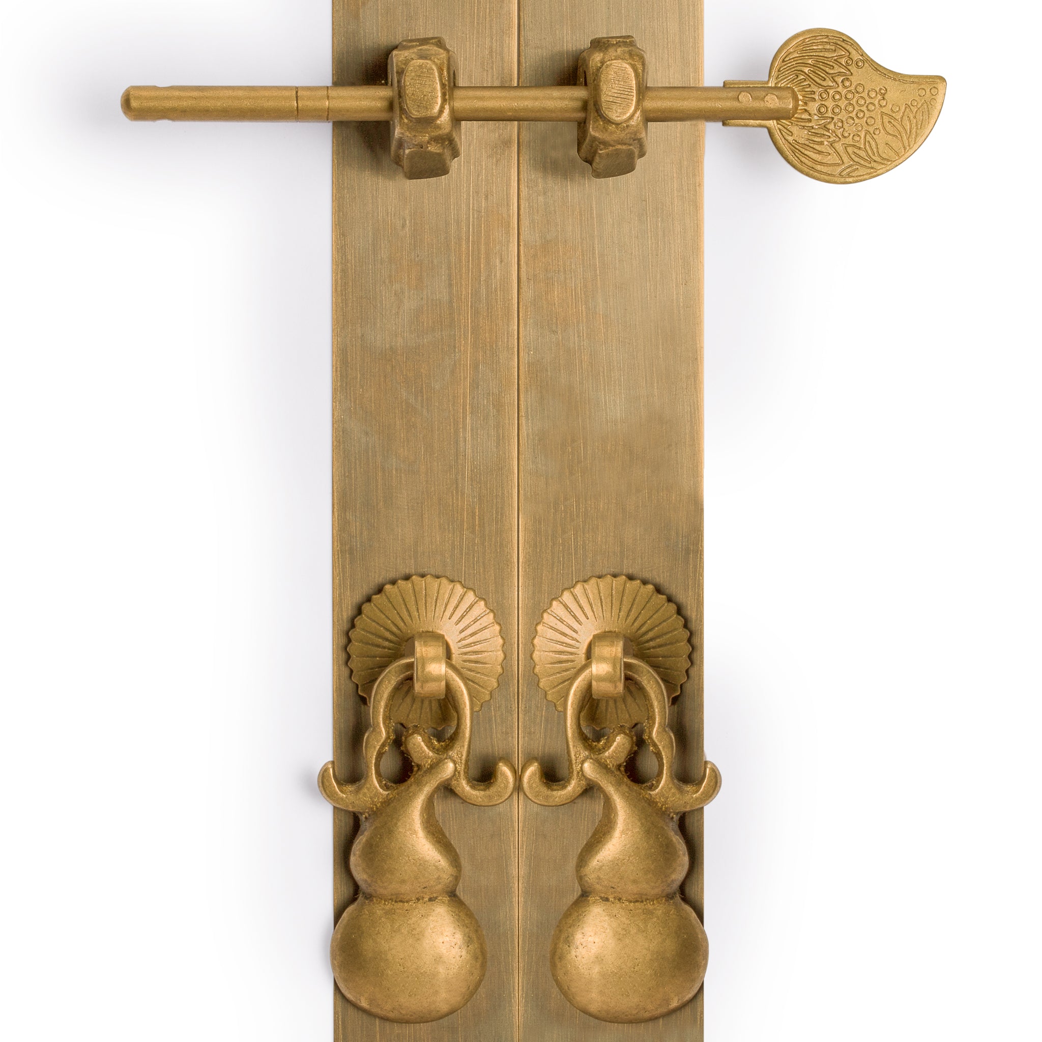 Golden Gourd Strip Pulls 10"-Chinese Brass Hardware