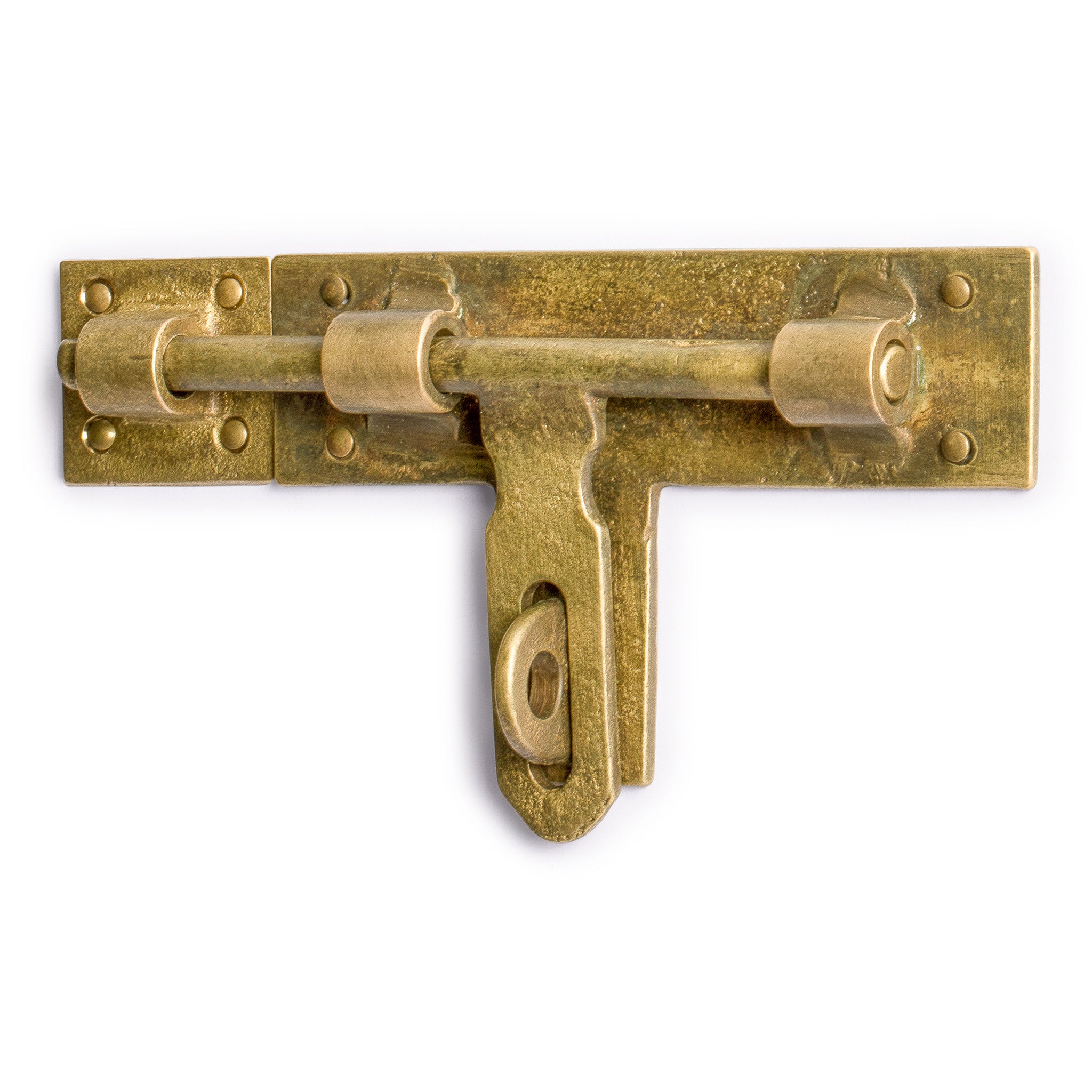 Hardware Philosophy Lockable Slide Latch Bolt Receiver 4.75"-Chinese Brass Hardware