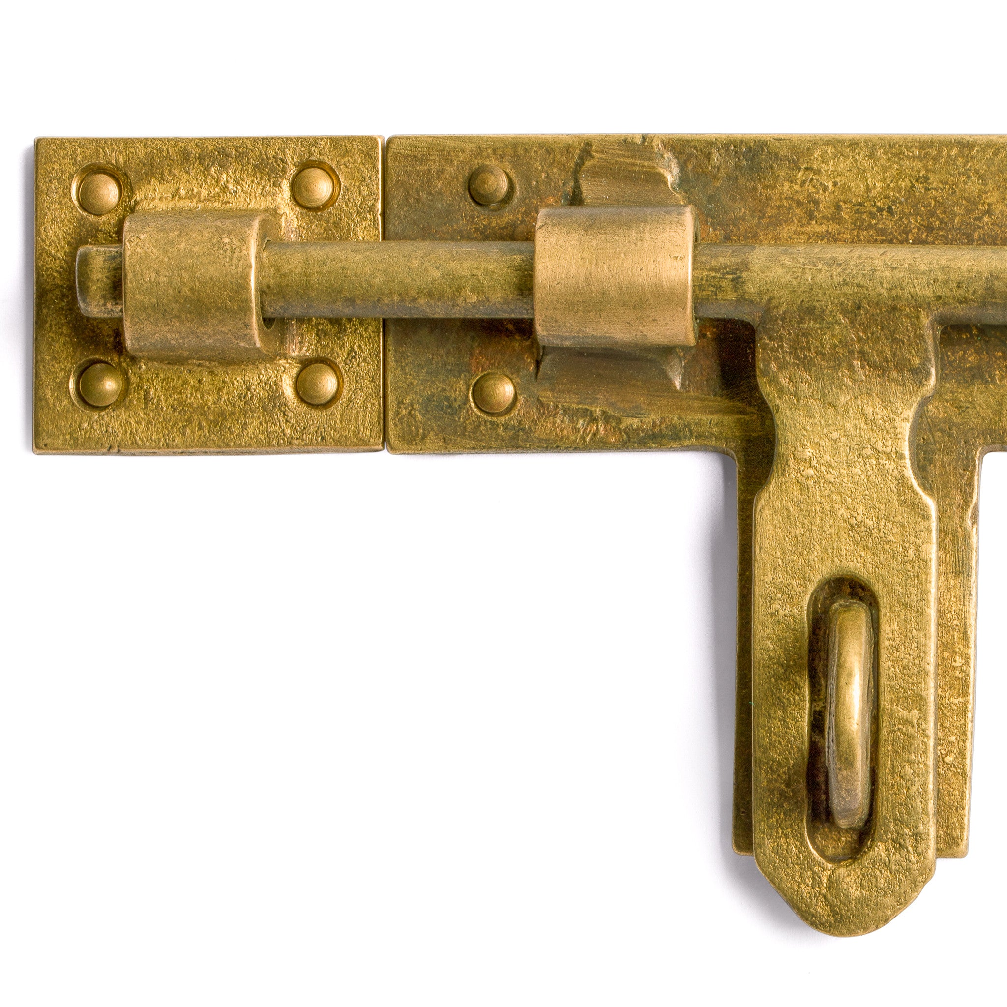 Hardware Philosophy Lockable Slide Latch Bolt Receiver 4.75"-Chinese Brass Hardware