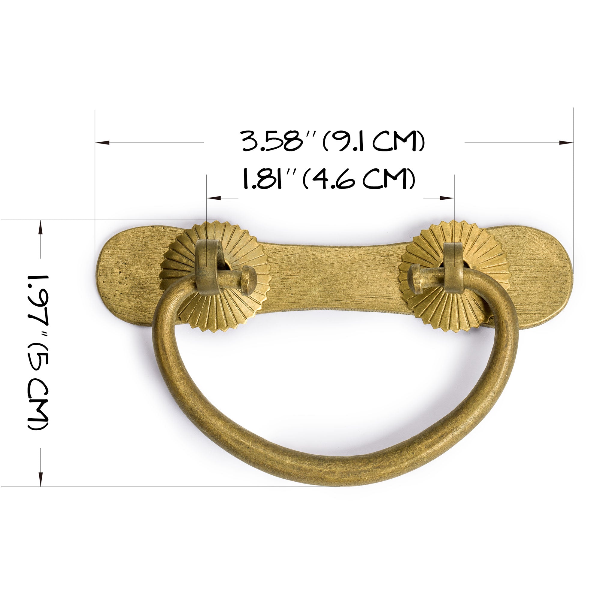 Hollow Bone Pulls - Set of 2-Chinese Brass Hardware