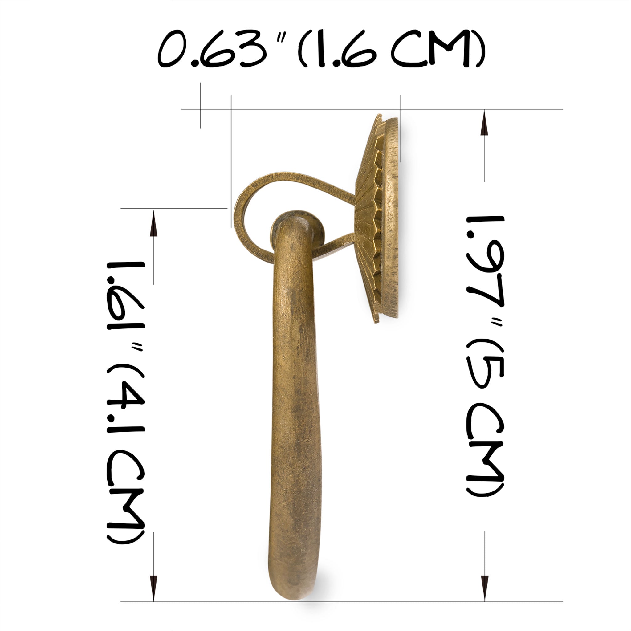 Hollow Bone Pulls - Set of 2-Chinese Brass Hardware