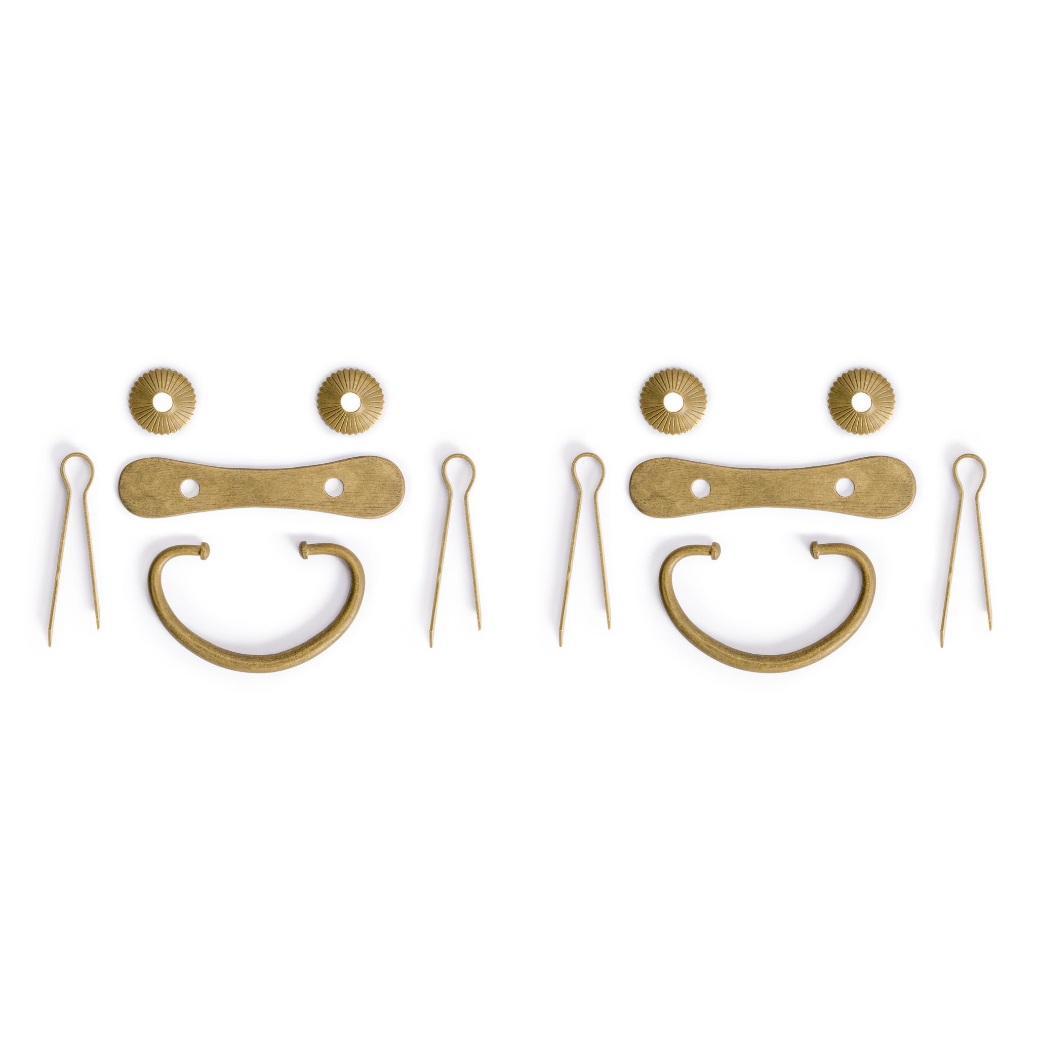 Hollow Bone Pulls - Set of 2-Chinese Brass Hardware