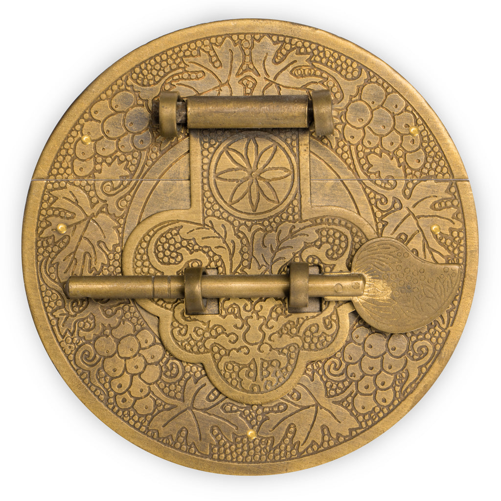 Hardware Philosophy Flower Vine Brass Cabinet Face Plate Hardware Set 9