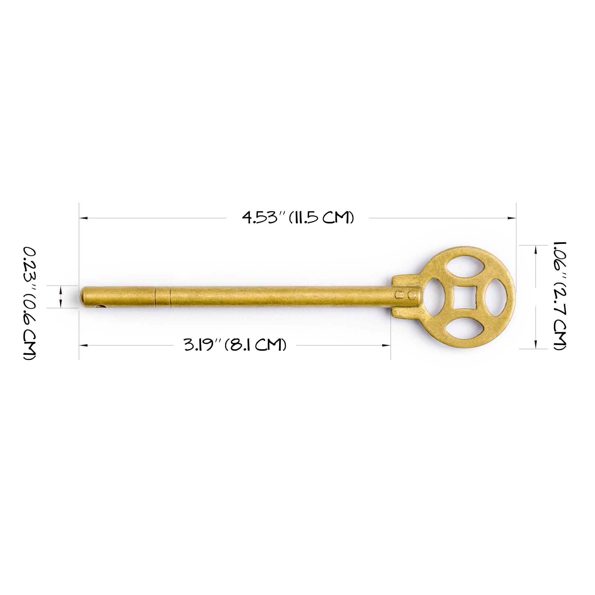 Money Coin Key 4.5" - Set of 2-Chinese Brass Hardware