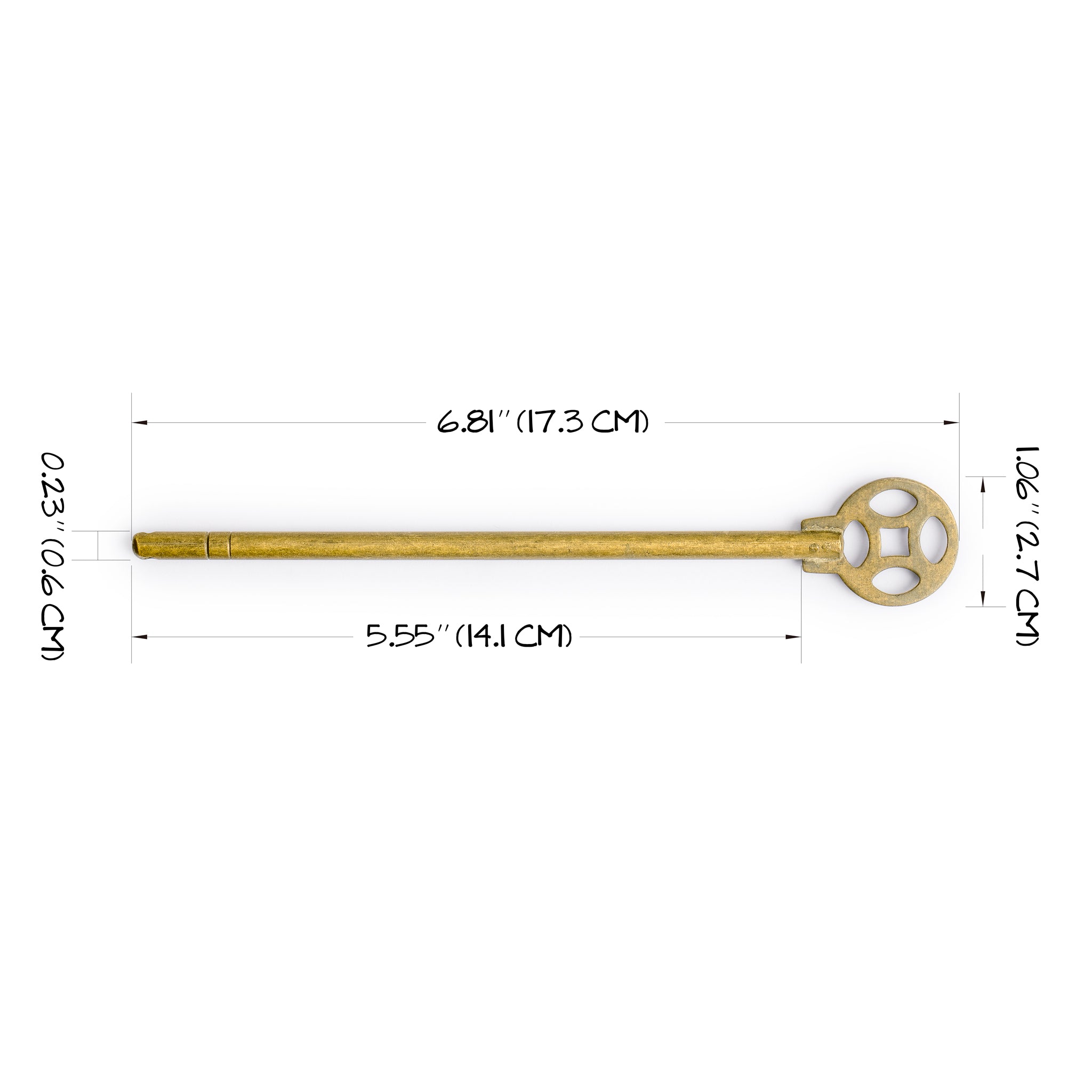 Money Coin Key 6.7" - Set of 2-Chinese Brass Hardware