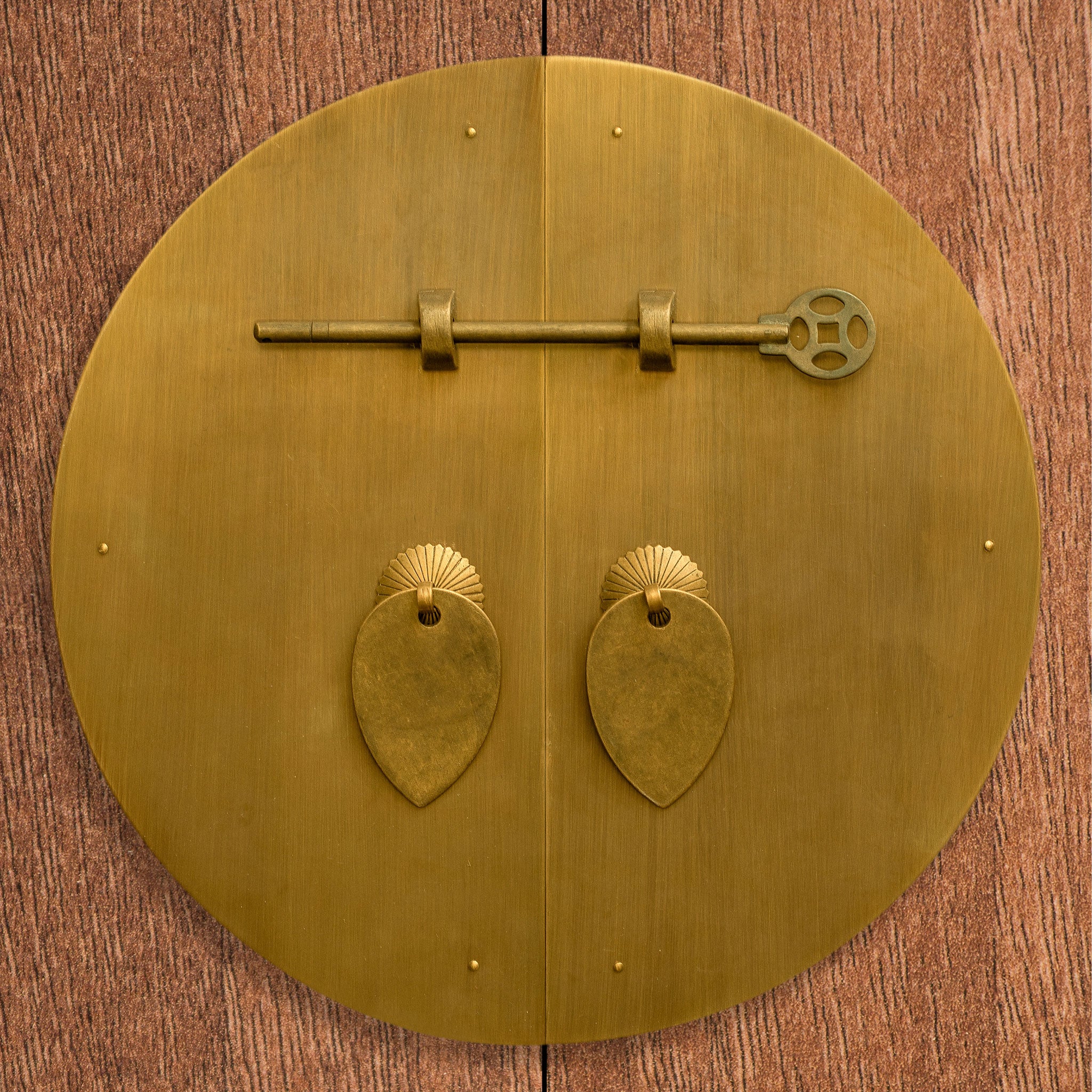 Money Coin Key 6.7" - Set of 2-Chinese Brass Hardware