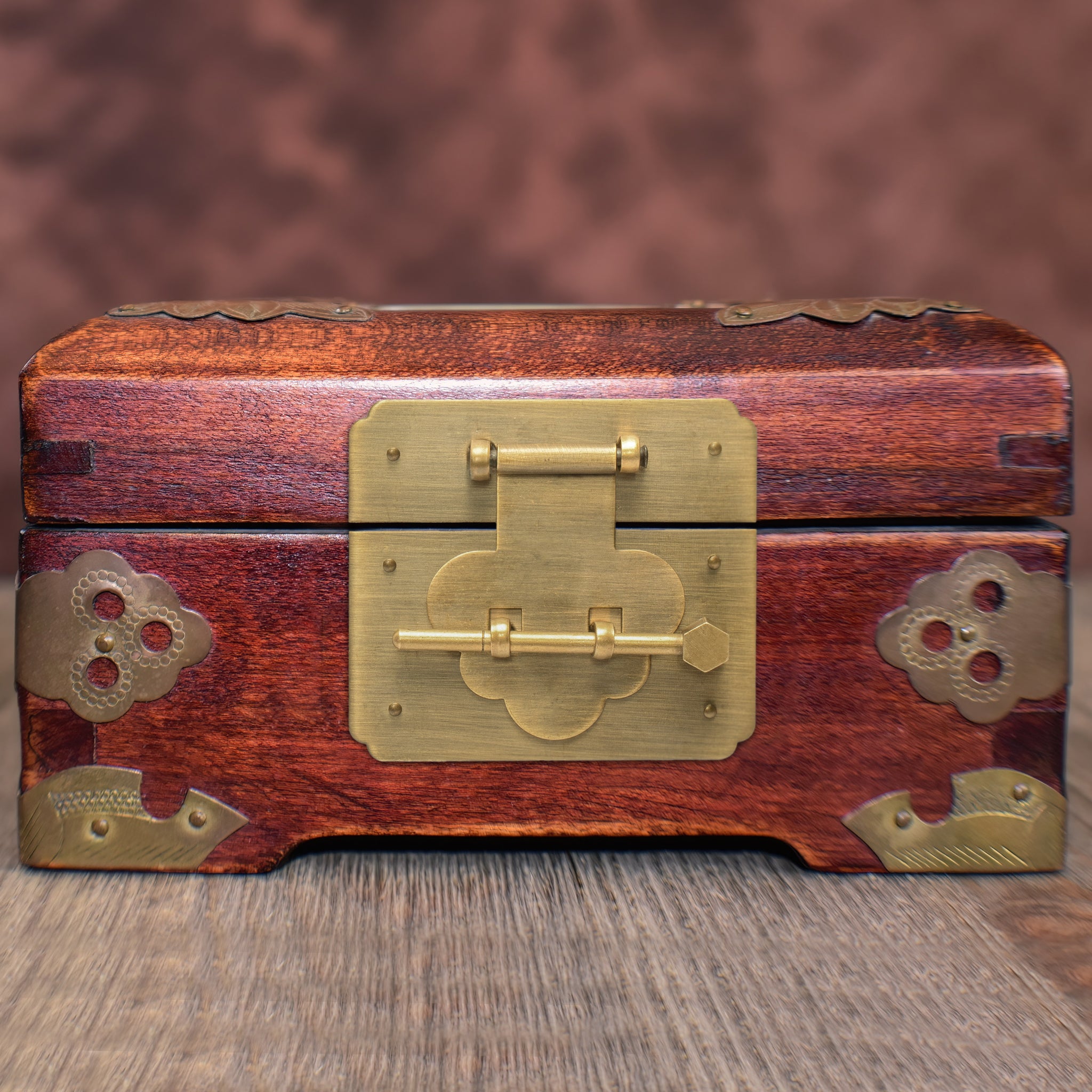 Mushroom Square Chest Box Face Plate Latch (3.1"x 3.5")-Chinese Brass Hardware