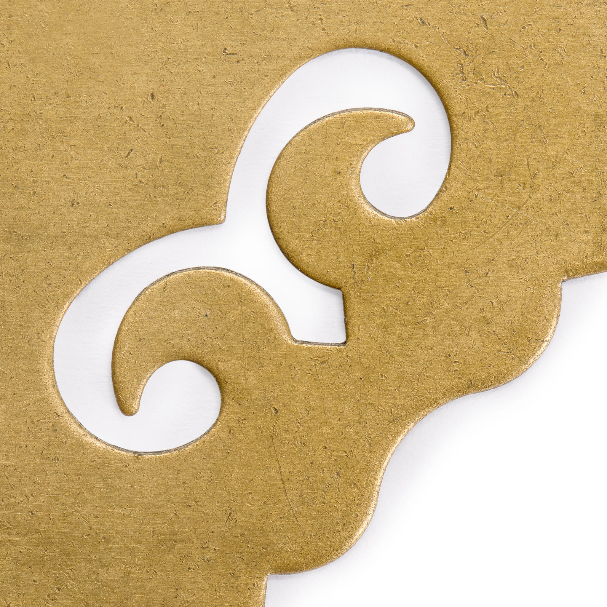 Ocean Wave Brass Corner Hardware 1.9" - Set of 2-Chinese Brass Hardware