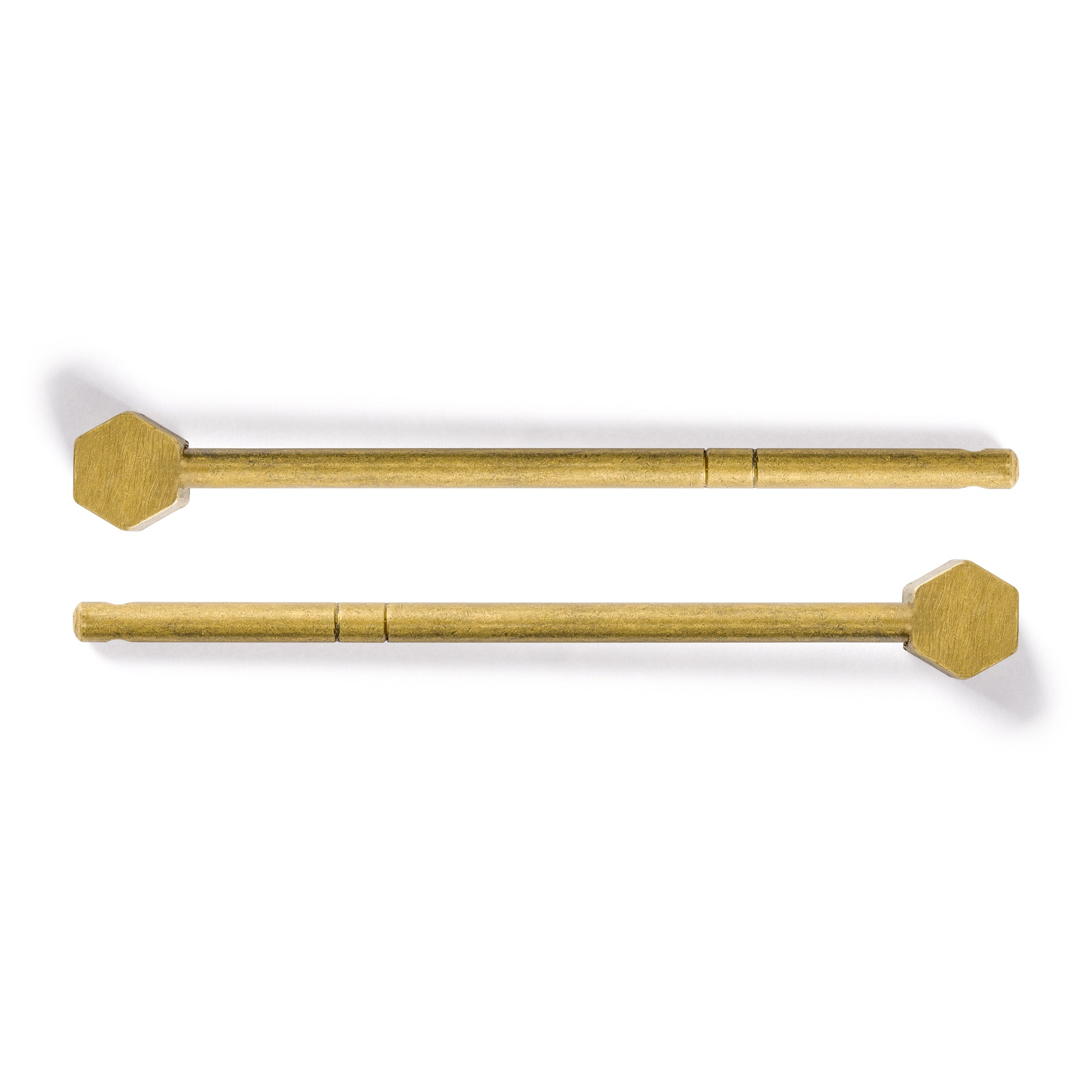 Octagonal Key Pins 2.6" - Set of 2-Chinese Brass Hardware