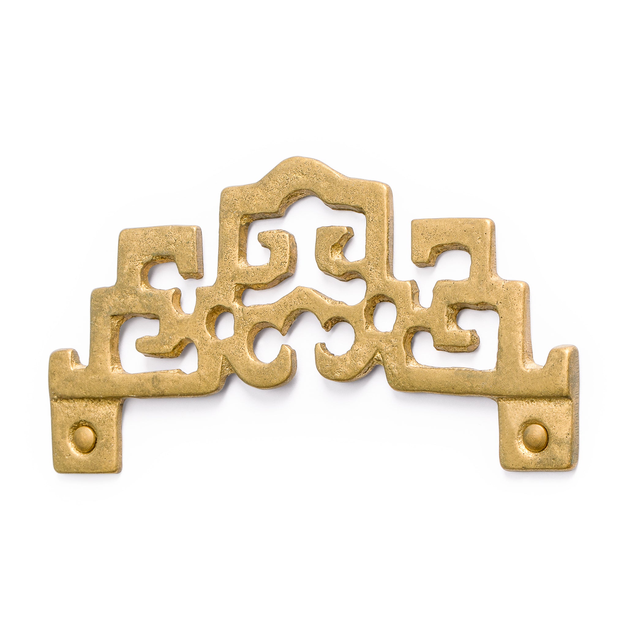 Old China Style Picture Hook Hanger 3.5 x 1.9" - Set of 1-Chinese Brass Hardware