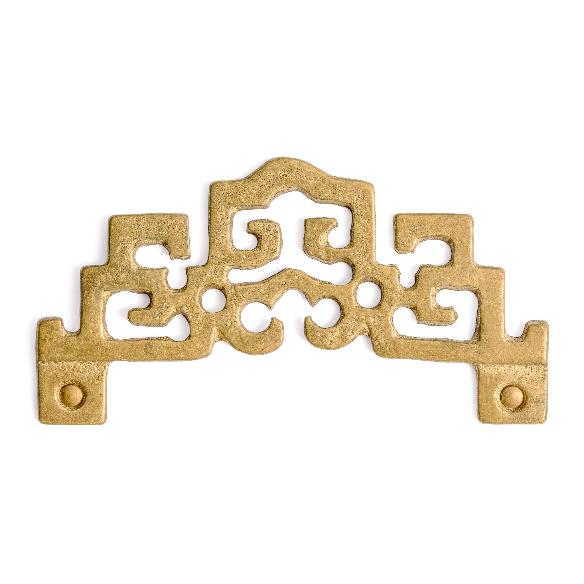 Old China Style Picture Hook Hanger 3.5 x 1.9" - Set of 1-Chinese Brass Hardware