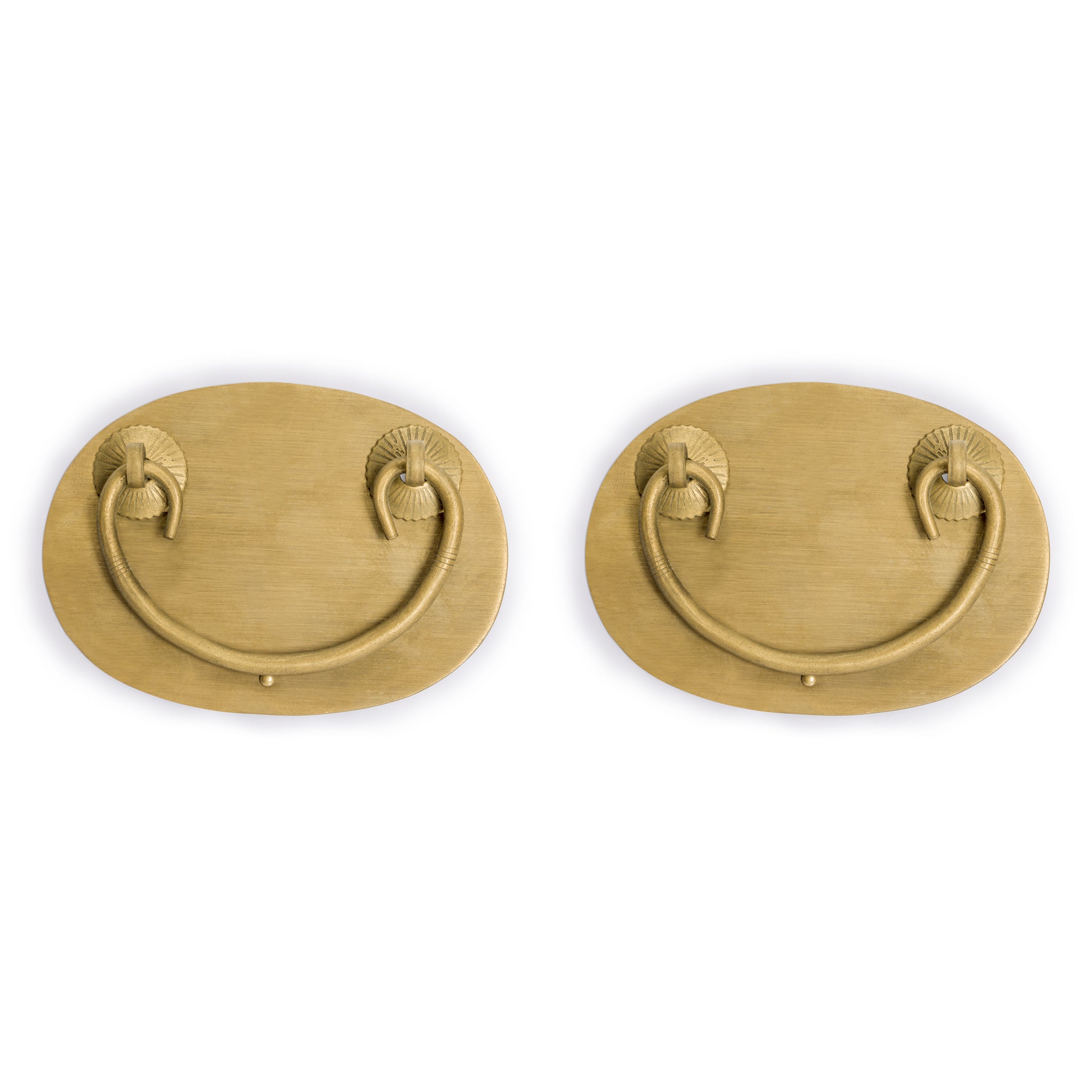 Oval Handle Pulls 4" - Set of 2-Chinese Brass Hardware