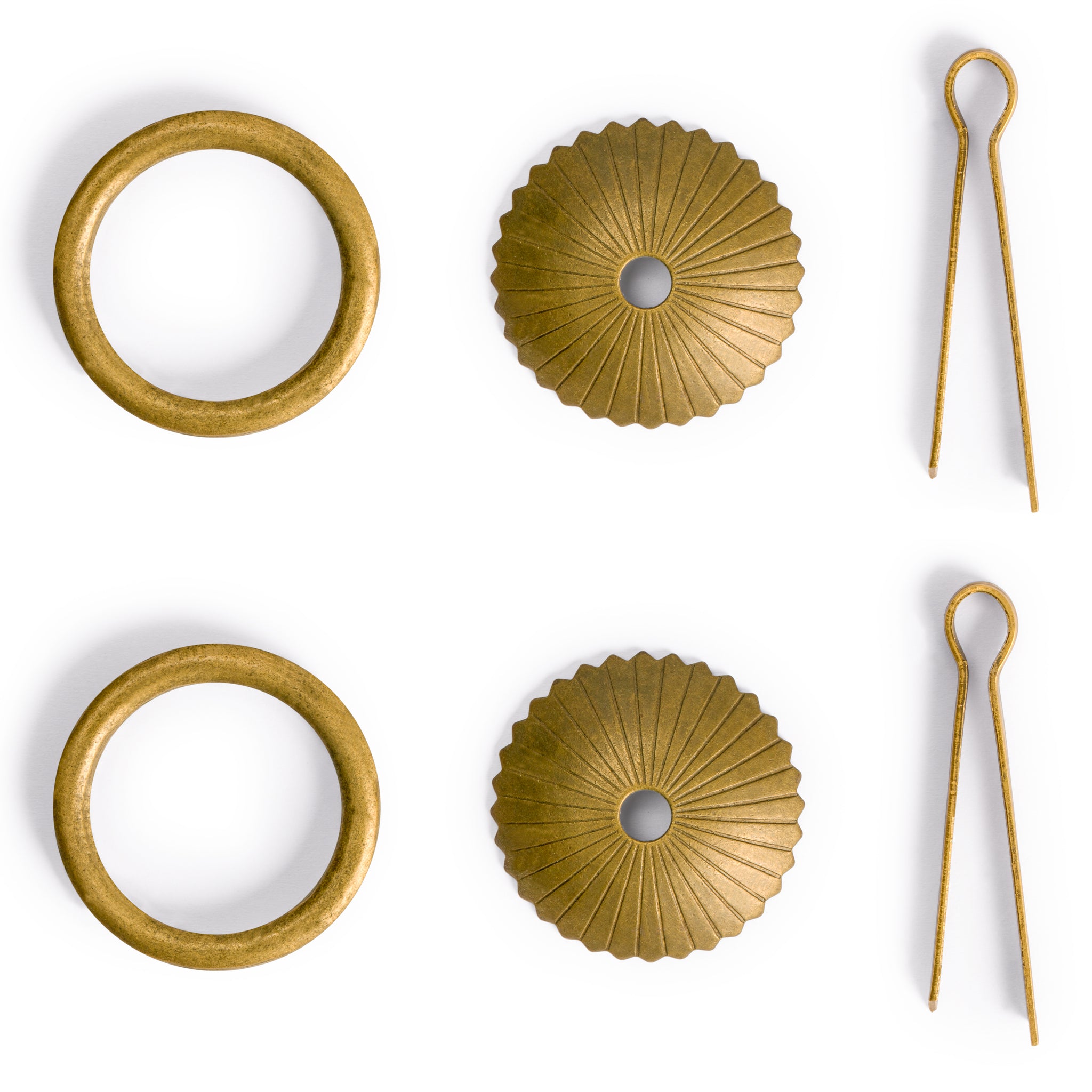 Ring Pulls 2.4" - Set of 2-Chinese Brass Hardware