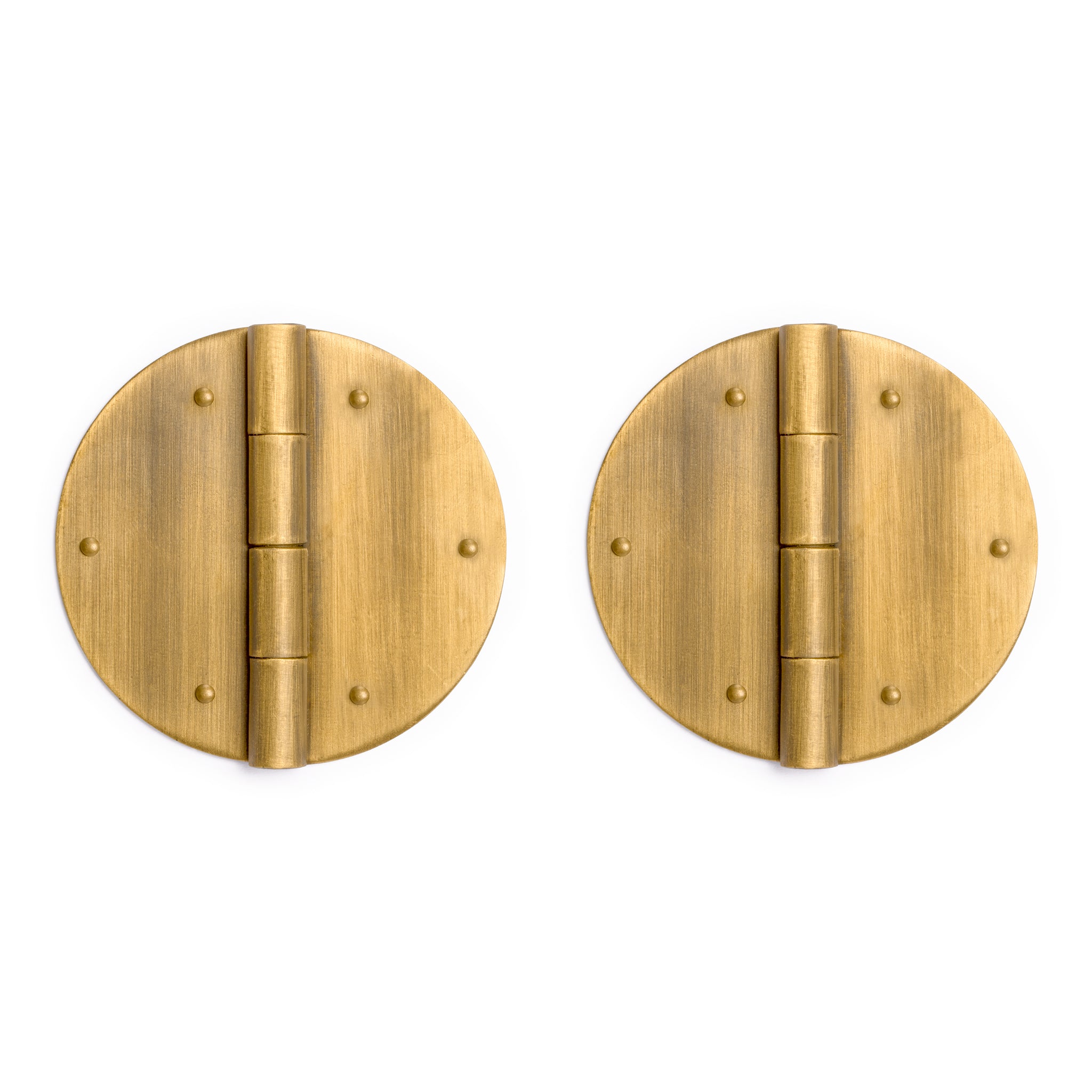 Round Brass Hinges 2.8" - Set of 2-Chinese Brass Hardware
