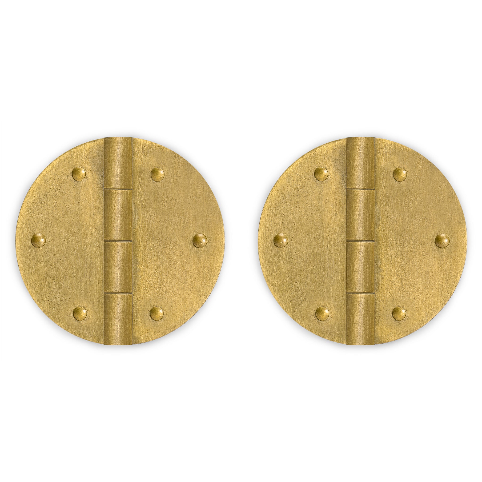Round Circle Hinge 1-3/4" - Set of 2-Chinese Brass Hardware