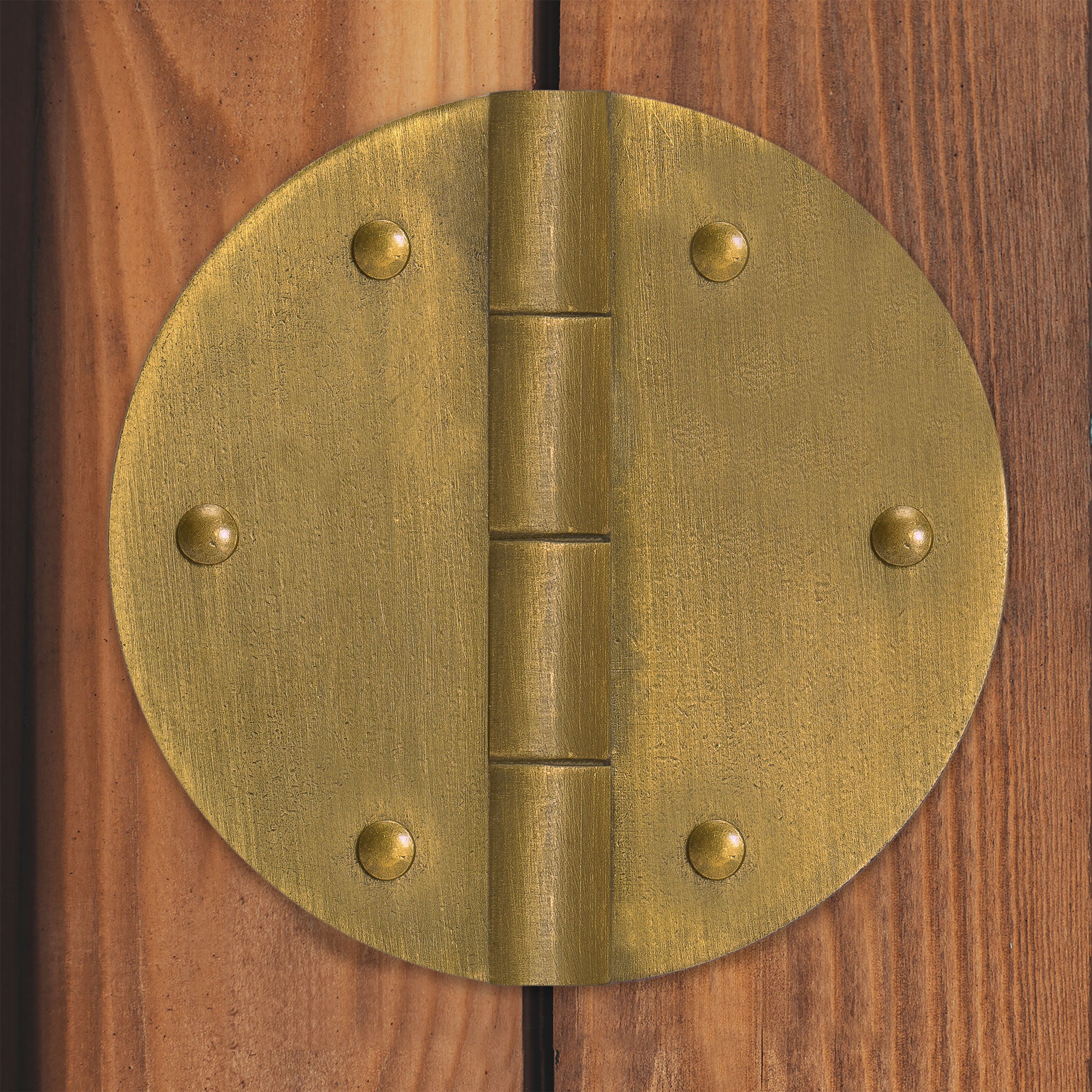 Round Circle Hinge 1-3/4" - Set of 2-Chinese Brass Hardware