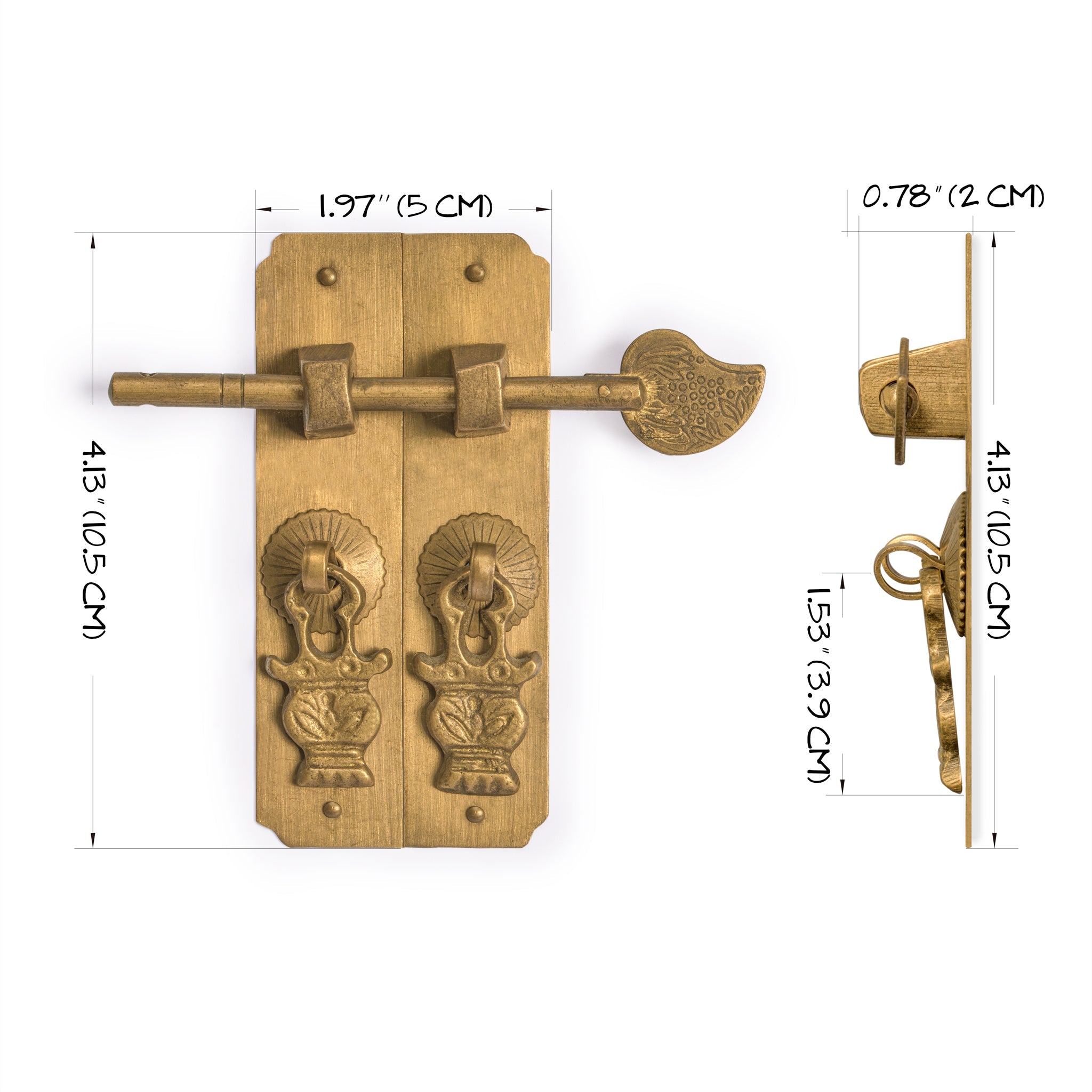 Round Corner Cabinet Strips 4.1"-Chinese Brass Hardware