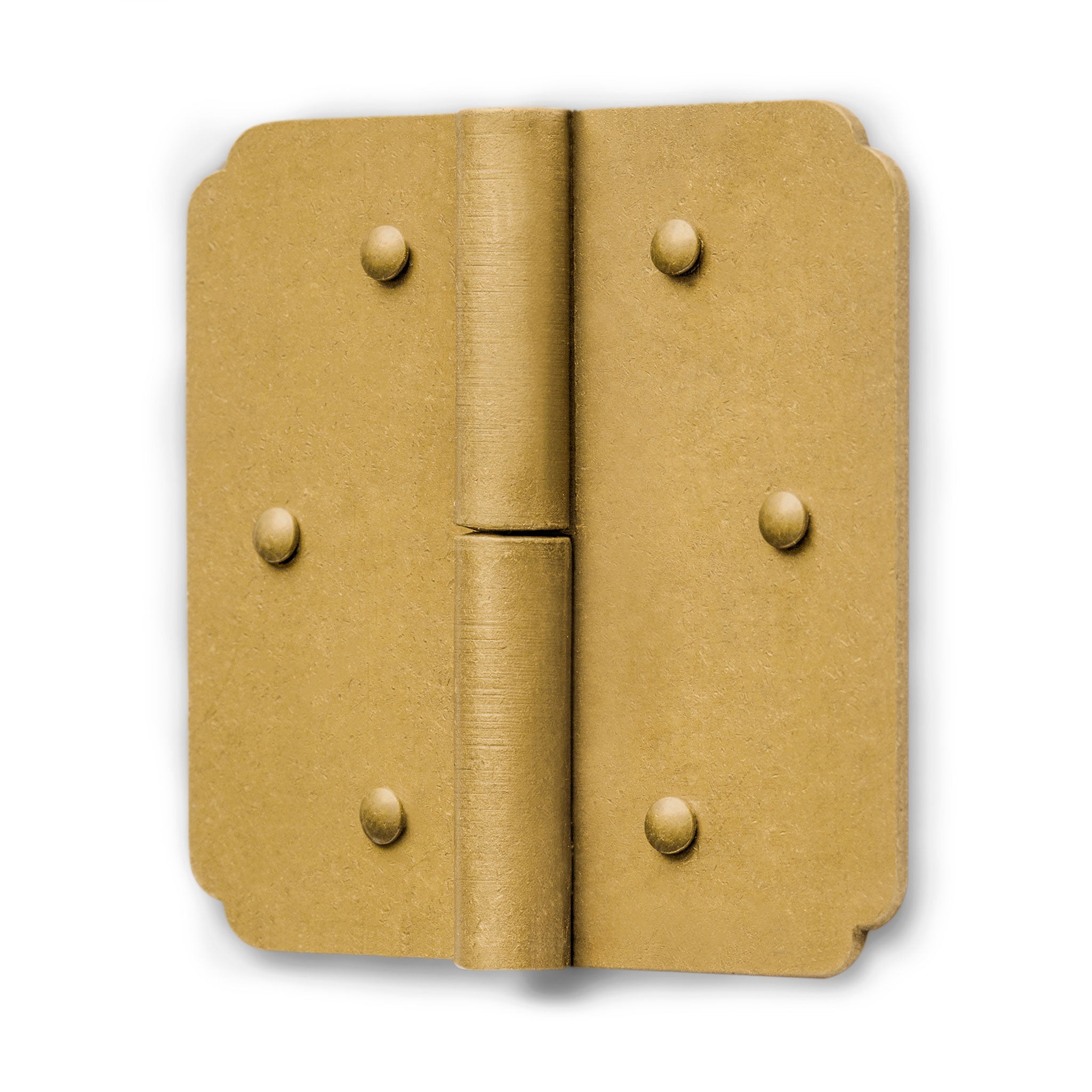 Rounded Corner Brass Hinge - 1.77"- Set of 2-Chinese Brass Hardware